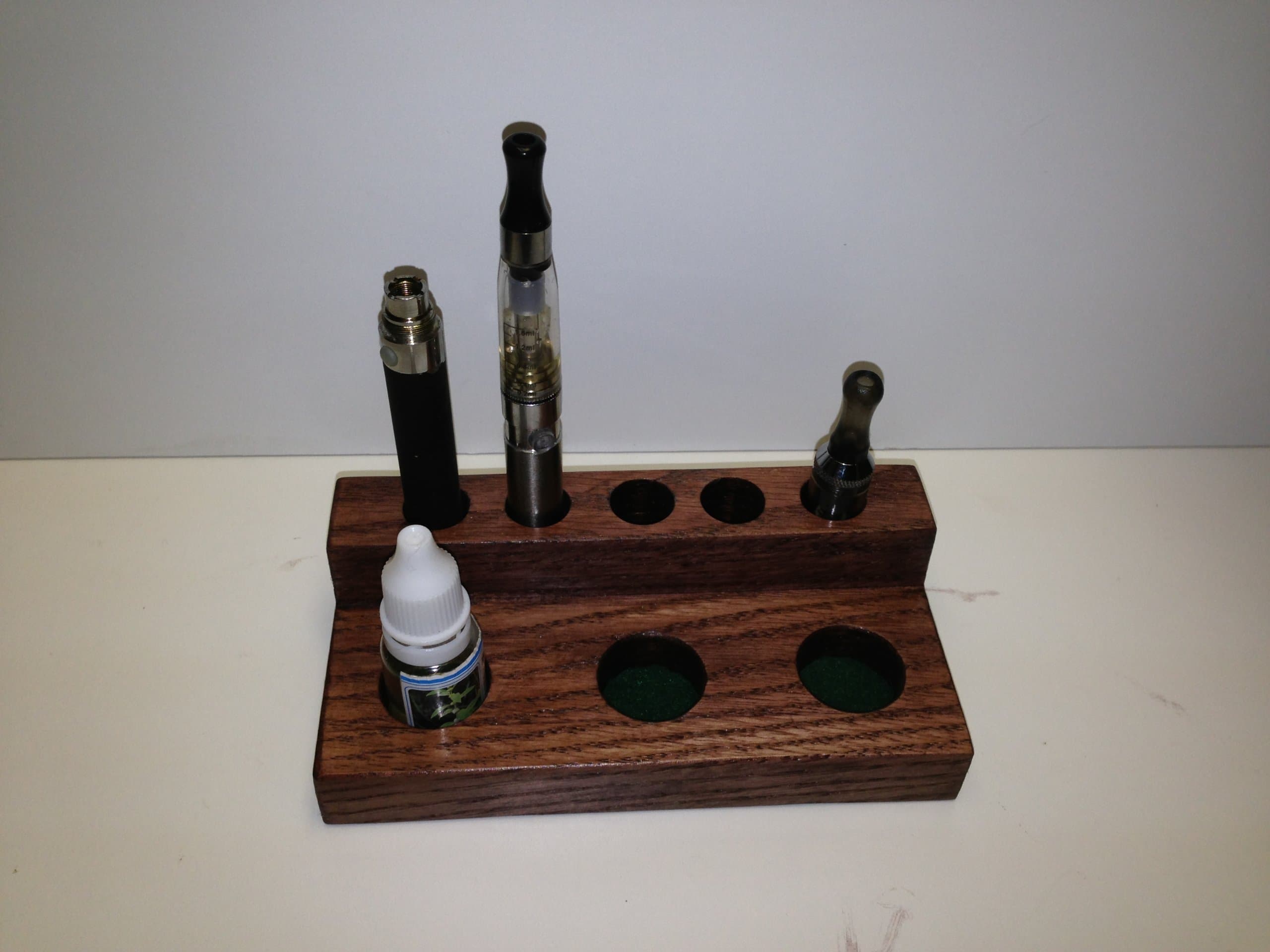 Oak E Cig Vaporizer Stand Holder Display
