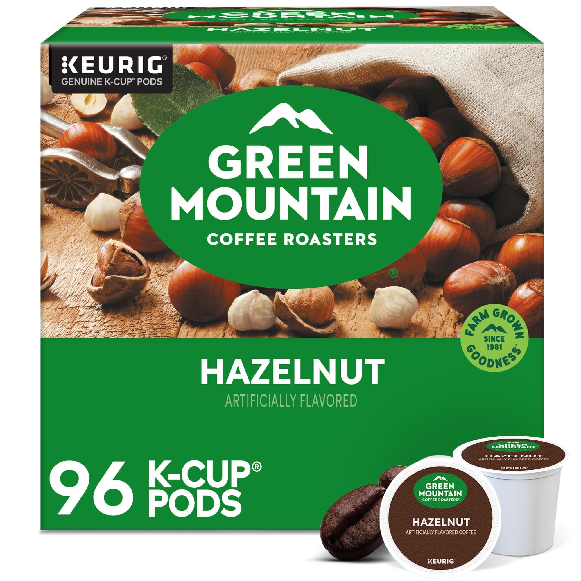 Green Mountain Coffee K-Cup Portion Pack for Keurig K-Cup Brewers, Hazelnut (Pack of 96)