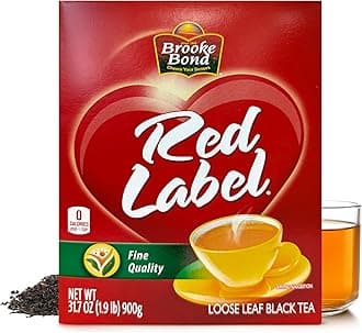 Brooke Bond Red Label Black Tea | Premium Quality | Loose Leaf Tea | Suitable for Indian Chai & Milk | Aromatic & Refreshing Flavor | 900 Grams (Pack of 1)