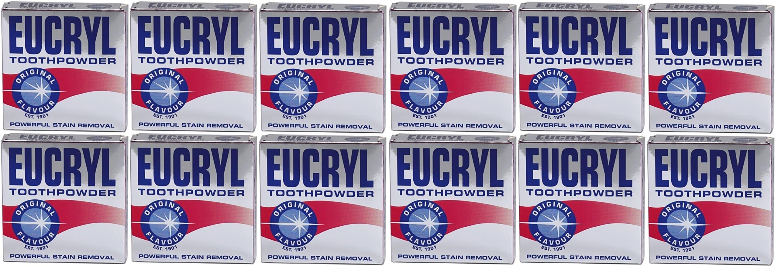 x12 Eucryl Smokers Tooth Powder Original 50g
