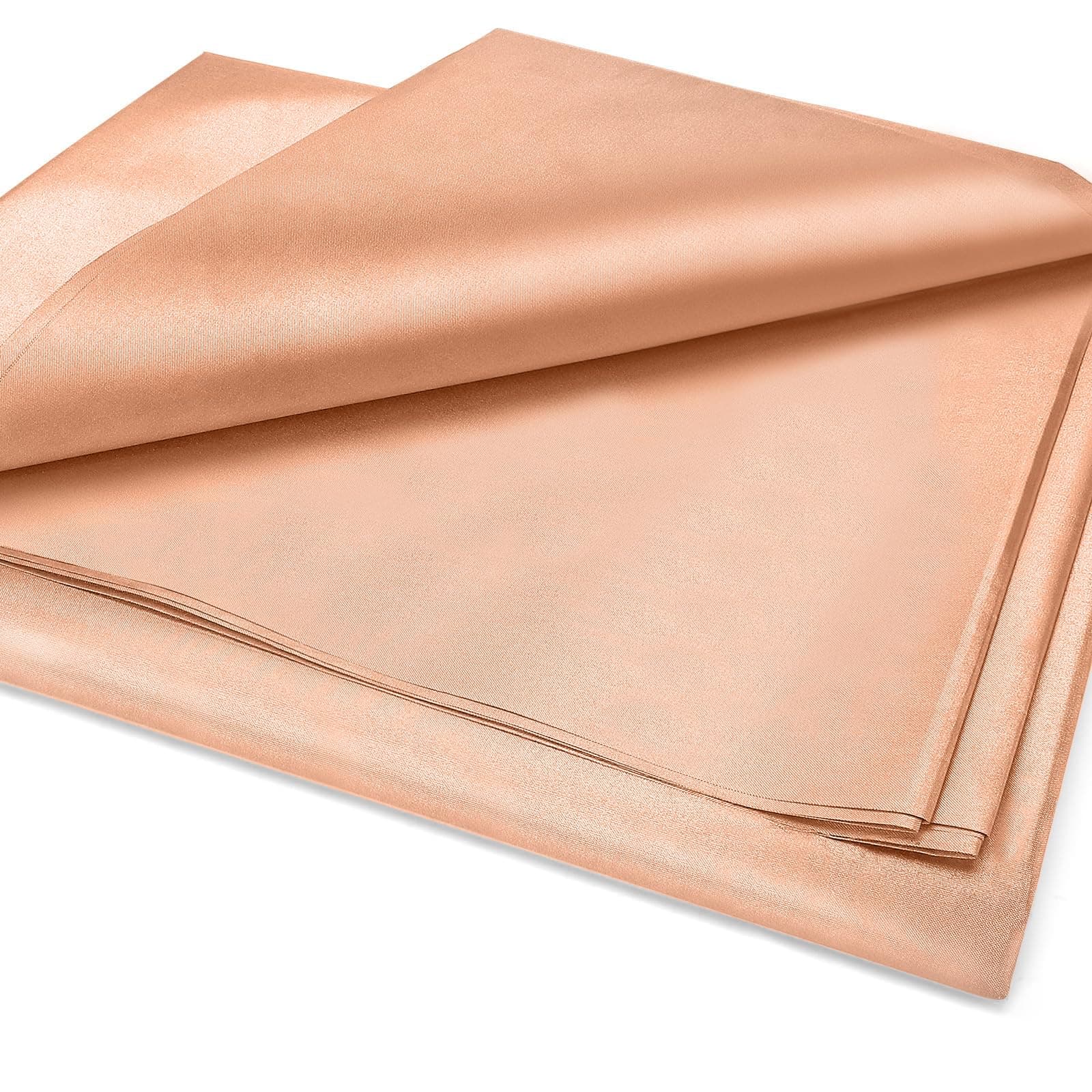 Amerthing Pure Copper Faraday Fabric RF & LF Electromagnetic Fields Gold Color Blocking Fabric 5 Meters (197"x43" inch)