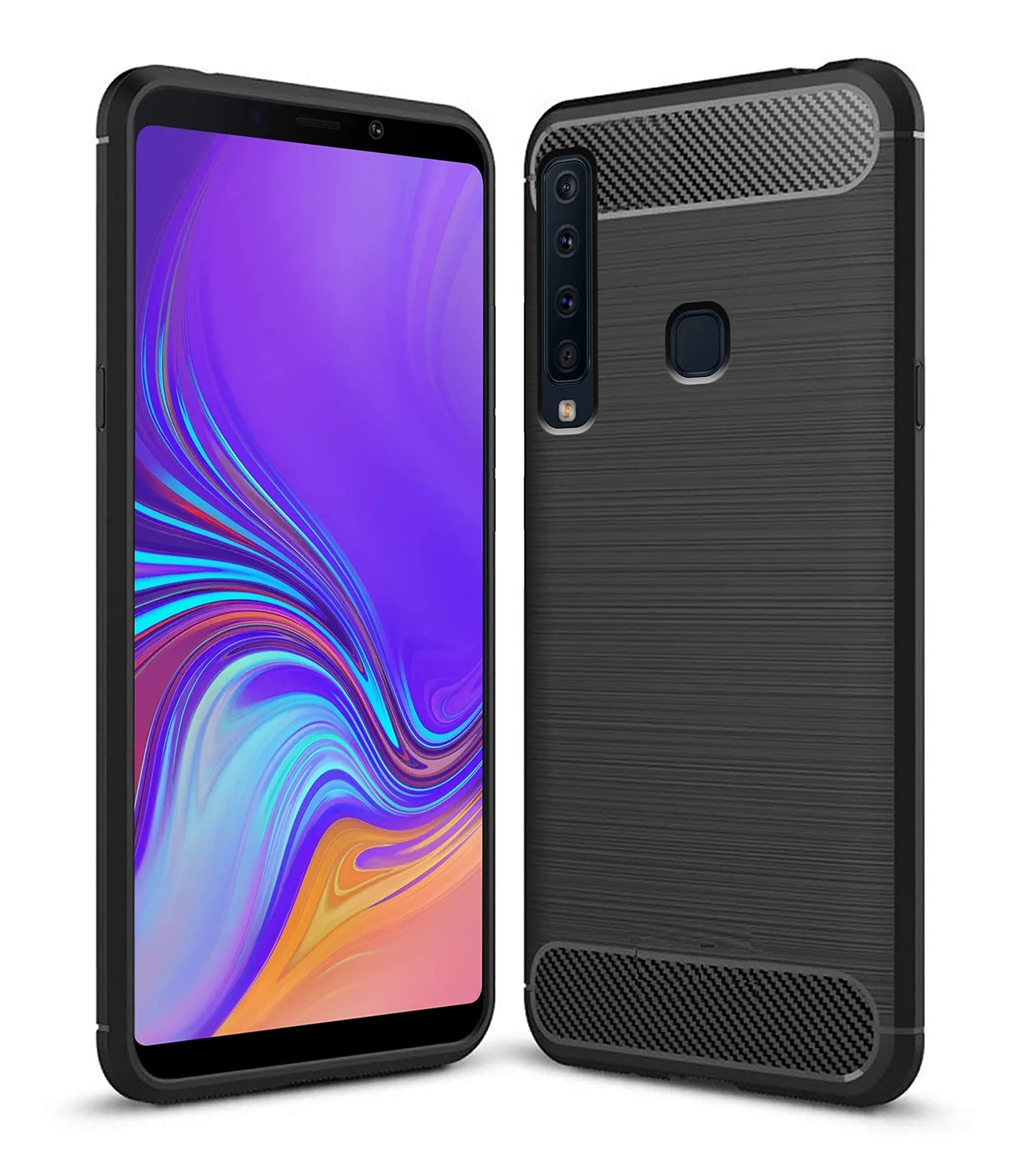 Amazon Brand - Solimo Soft & Flexible Hybrid Back Phone Case for Samsung Galaxy A9 (2018) (Black)