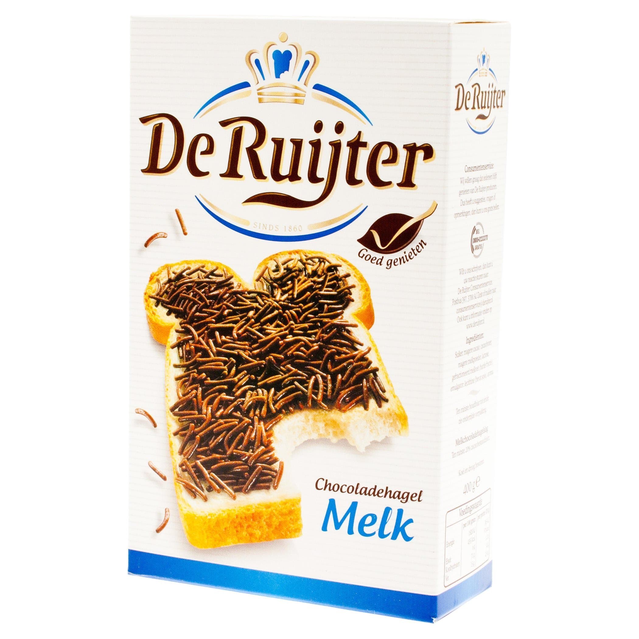 Deloit Milk Chocolate Sprinkles / Chocoladehagel Melk, 400 Grams