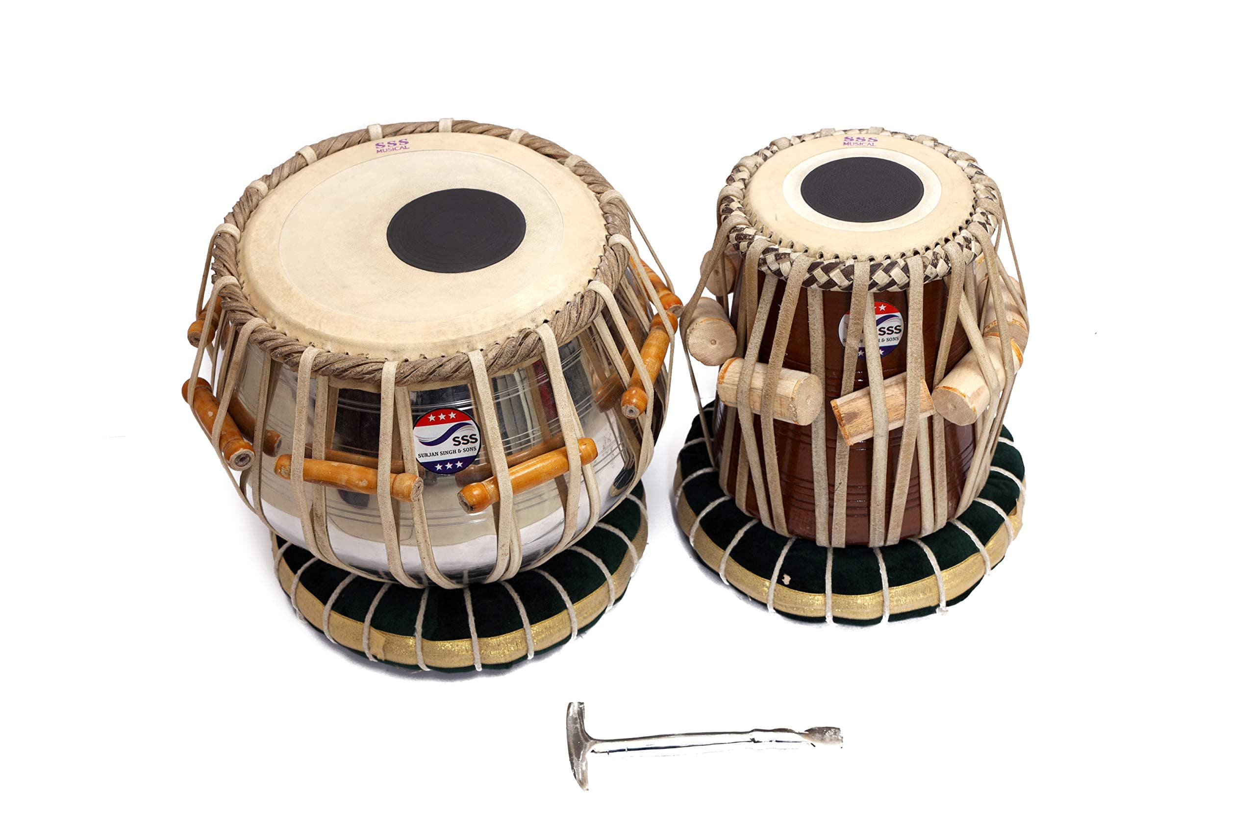 Steel tabla jodi set with all accessories