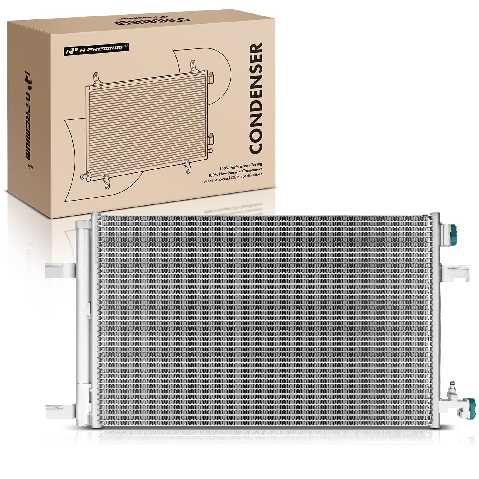 A-Premium Air Conditioning A/C Condenser Compatible with 2013-2015 Chevrolet Malibu, 2014-2020 Impala, 2010-2015 Cruze & Selected Cadillac, Buick Models, Replace# 13267649