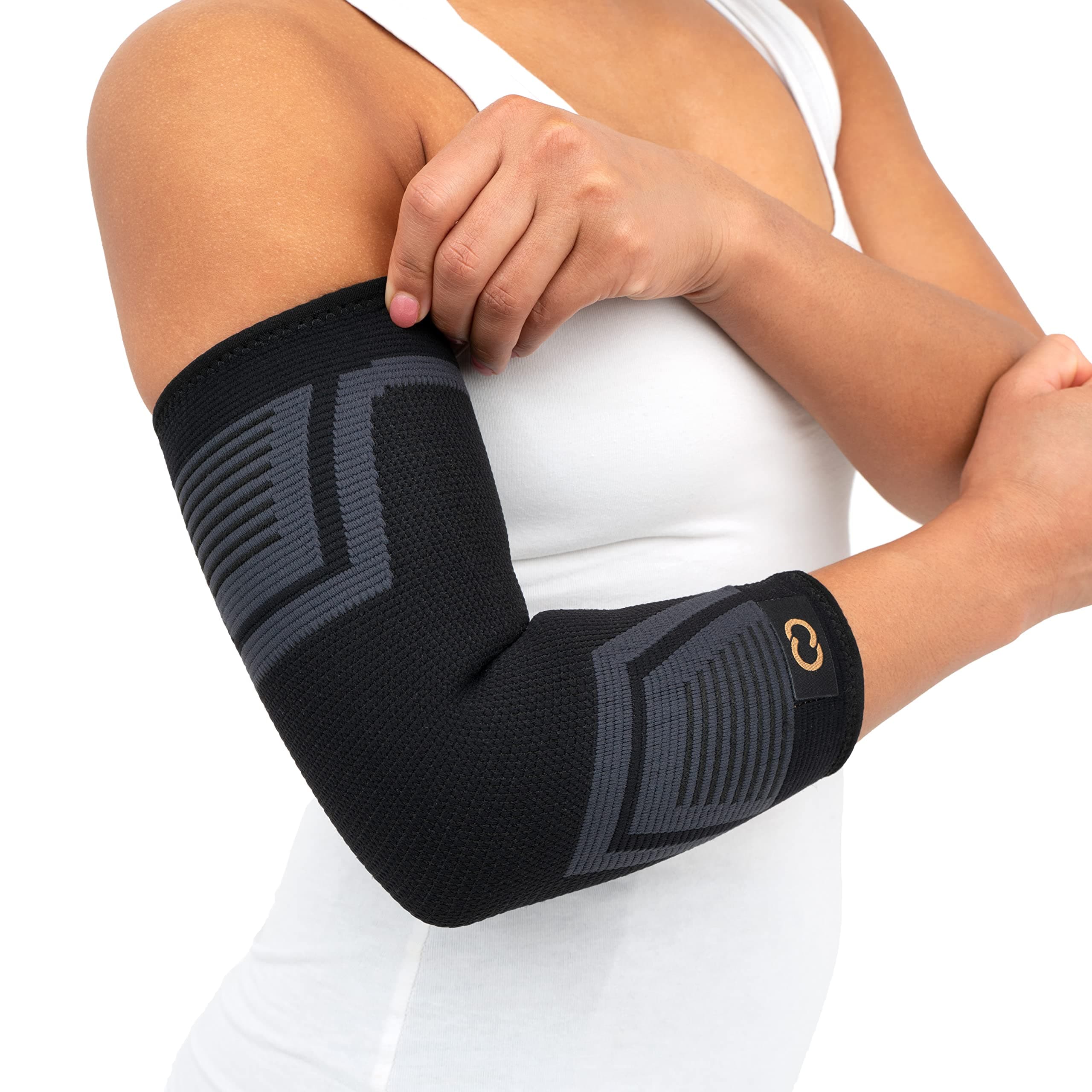 PowerKnit Elbow Sleeve - Seamless Elbow Brace for Men & Women - Pain Relief for Tendonitis, Tennis Elbow, Golfers, Weight Lifting - Fits Right or Left - 1 Sleeve - XXL