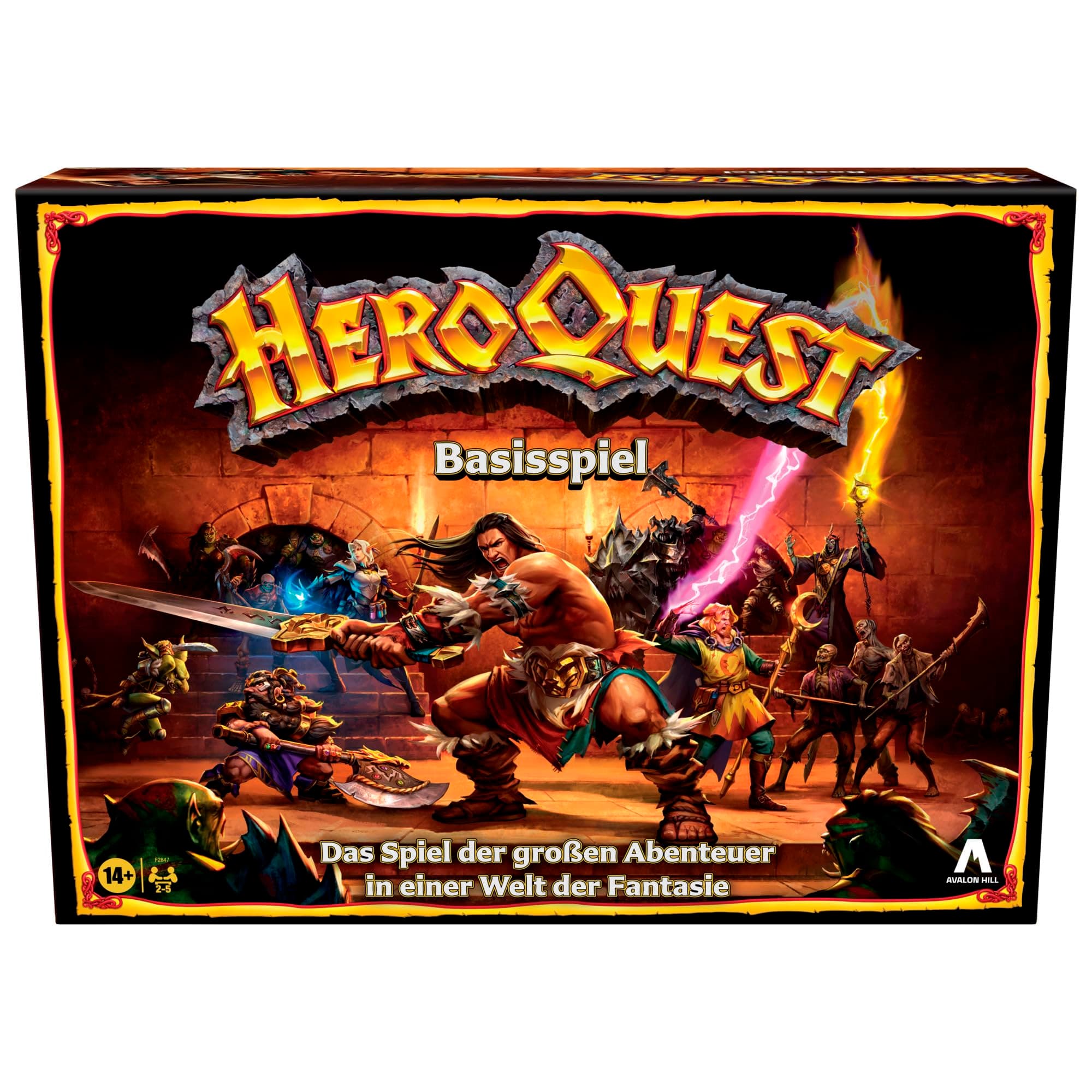 Wizards of the Coast HeroQuest Basic Game Board Game Dungeon Crawler Fantasy Adventure Game from 14 Years Old for 2-5 Players, Multi-coloured,One Size