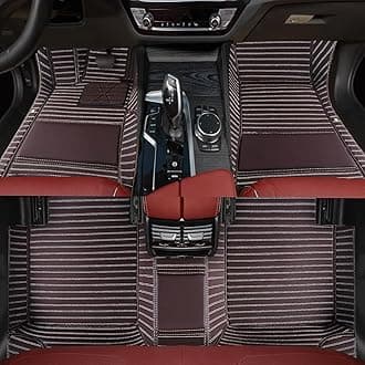 Custom car Floor mat is Compatible for Mercedes-Benz，to All Models for Benz (2000-2025) C260/C200/S500/ A260/ B200，Luxurious ‌All-Weather car Floor MATS. (Dark Brown-)