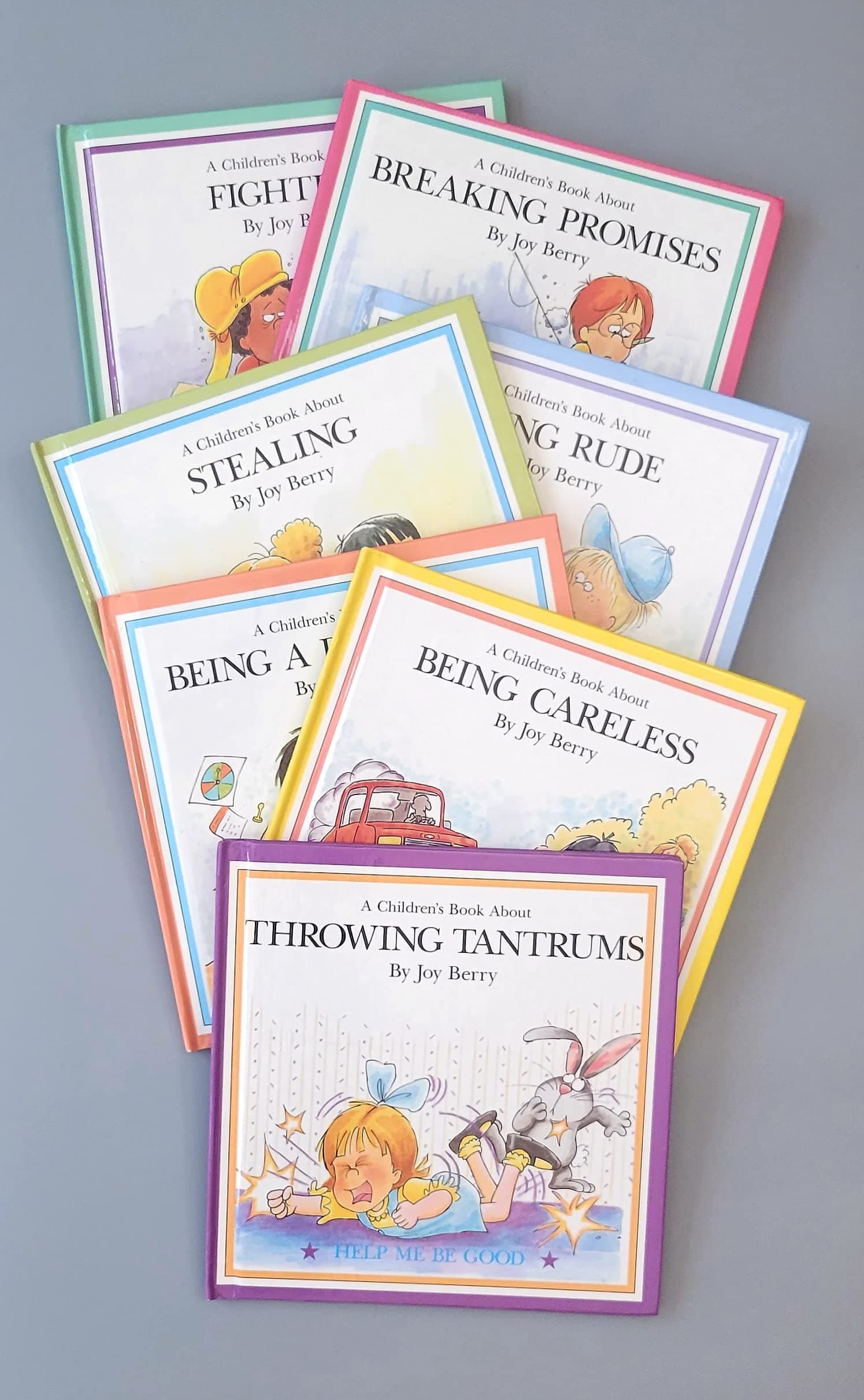 Help Me Be Good (7 Book Set) Children's Book About Being Careless -- Being Selfish -- Disobeying -- Lying -- Tattling -- Teasing -- Whining, By Joy Berry. Hardcover