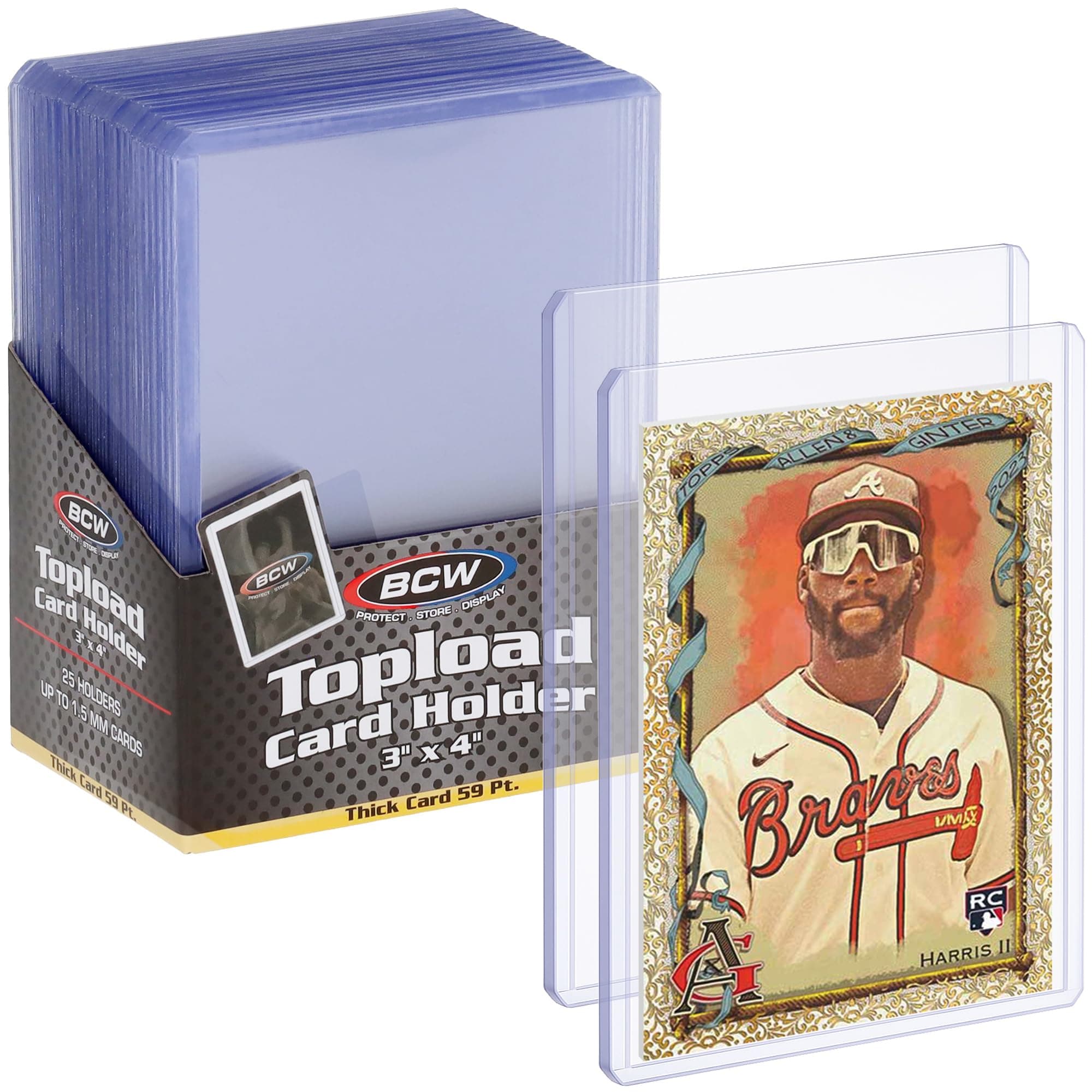 BCW 59 PT Thick Card Top Loaders | Protective Thick Toploaders for Trading Cards Up to 59PT | Rigid Card Toploader for Memorabilia & Collectibles | 100 Pack