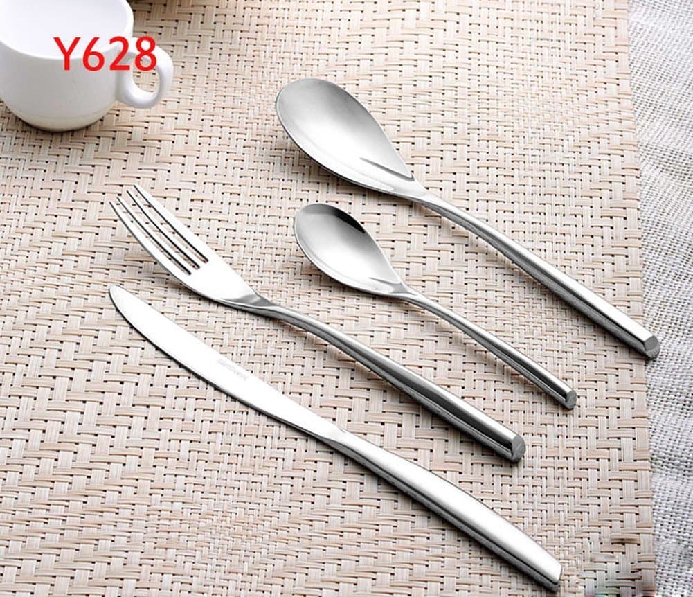 Ankooki 4-piece 18/10 Silver Stainless Steel Flatware Set with Gift Box
