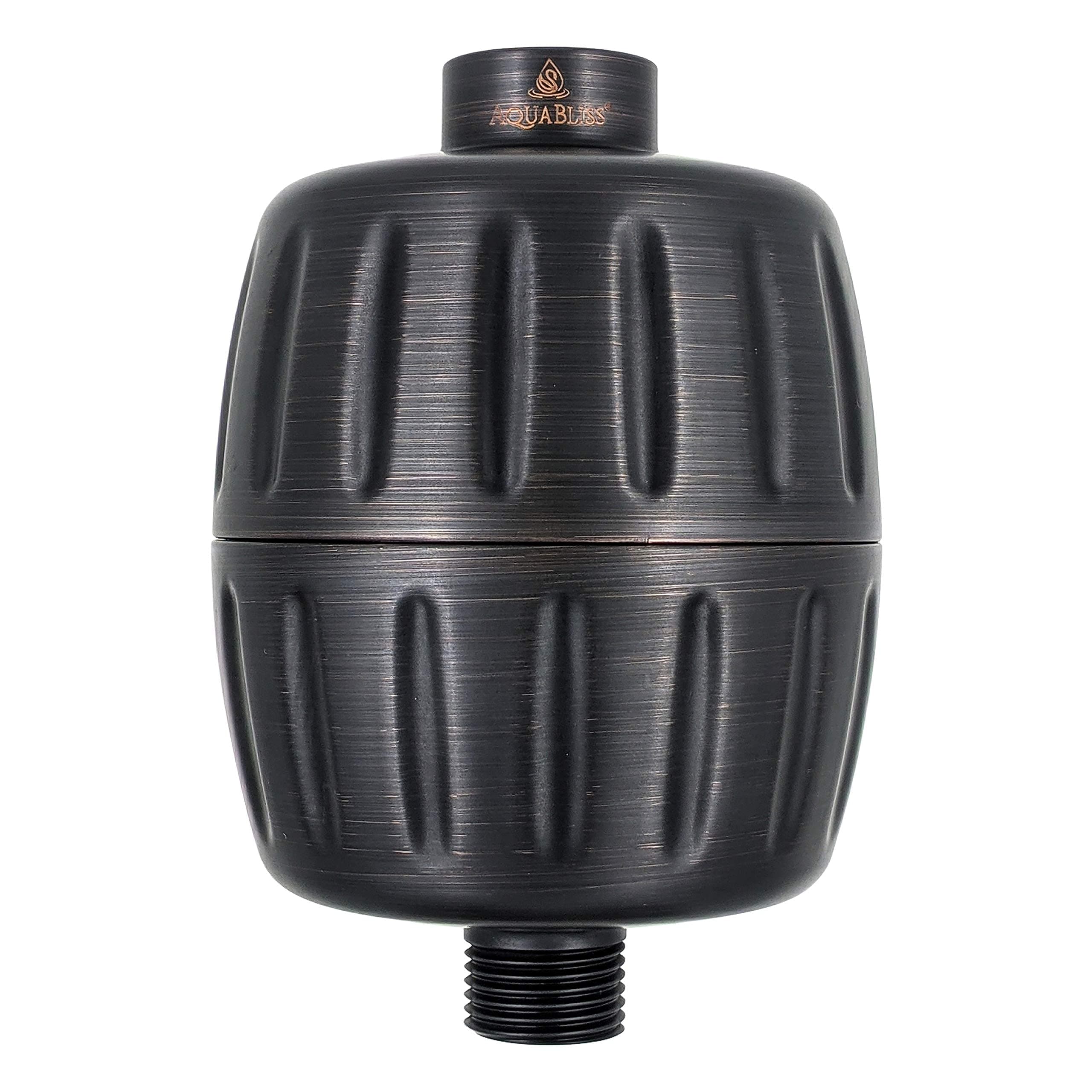 AquaBliss HD HEAVY DUTY High Output Shower Filter – Latest Superior Advanced 30x Filter Media - Universal Multi-Stage Shower Head Filter for Chemicals, Chlorine, Pesticides (SF500) - Oil Rubbed Bronze