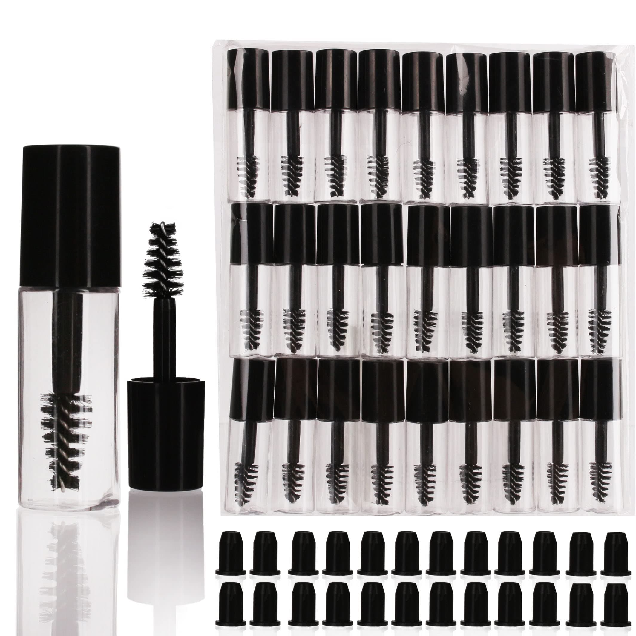 COSIDEA 29 PCS Empty Mini 3ml mascara tubes and wand for castor oil, Small Sample Size Eyelash Growth packing Tube container (29)