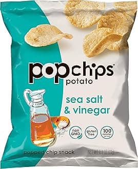 Sea Salt & Vinegar Potato Chips Single Serve 0.8 oz Bags (Pack of 24)