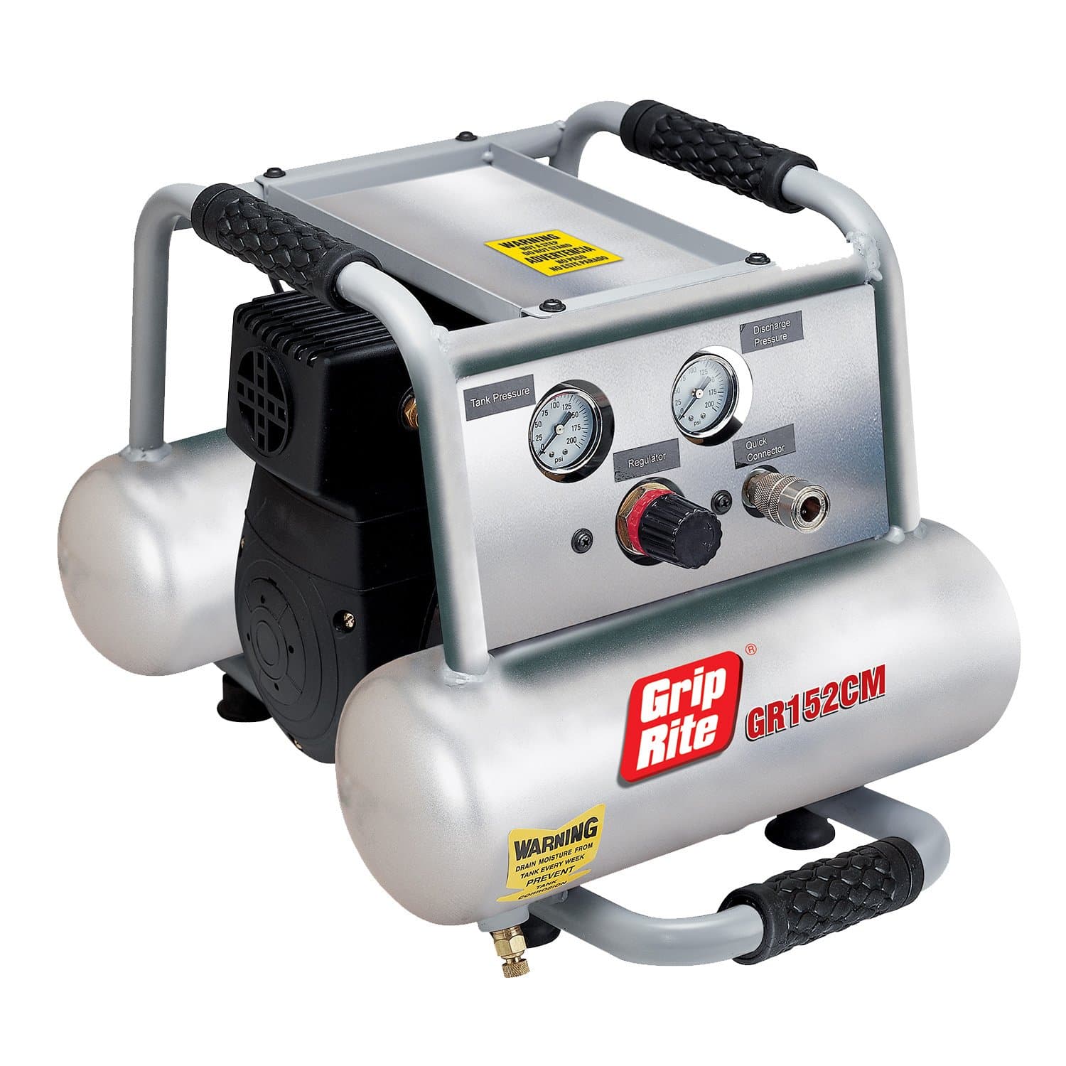 Grip-Rite GR152CM 1.5HP 2 Gallon Twin Tank Compressor