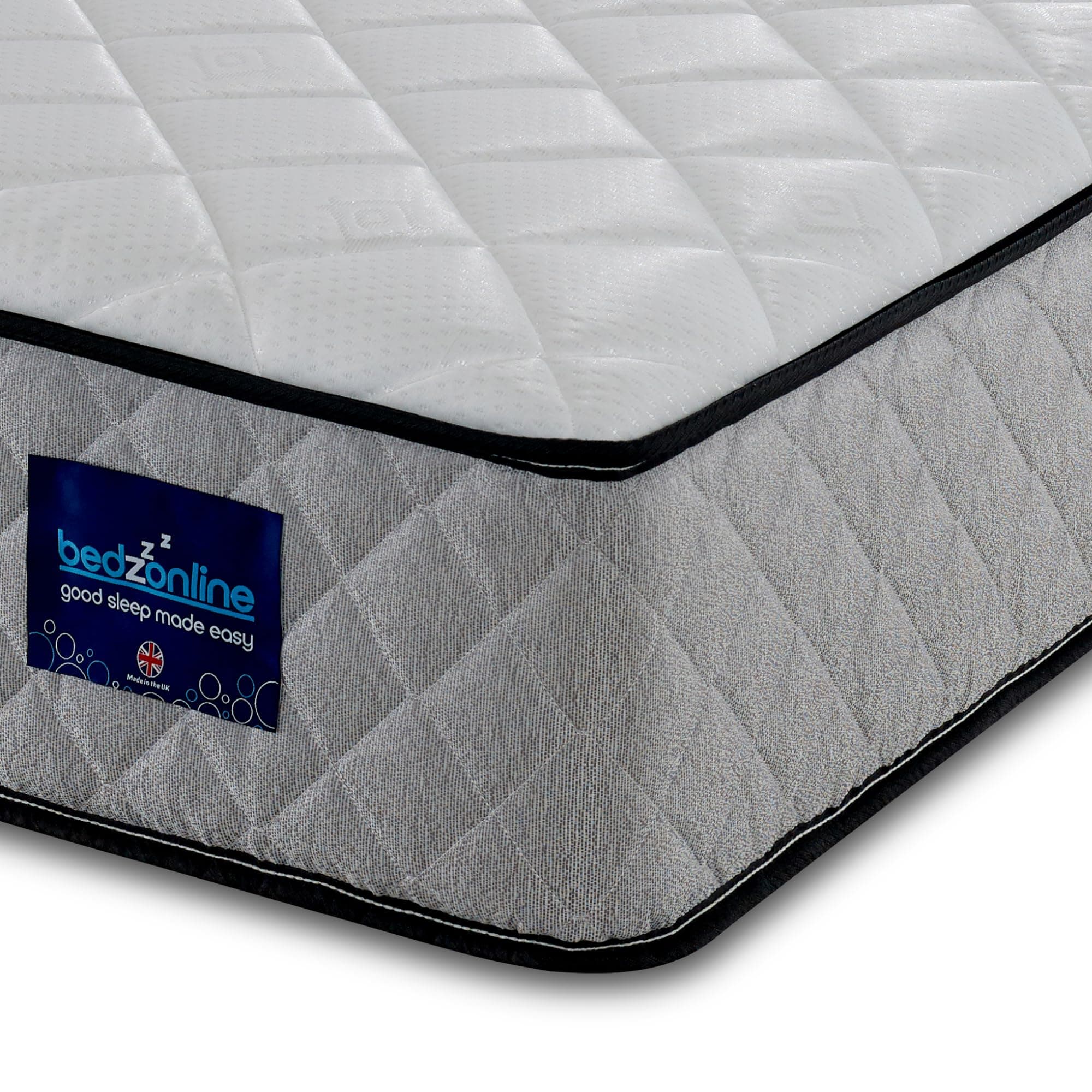 Hybrid Memory Foam & Spring Mattress - 4ft Small Double (190 x 120 x 20 cm) | Thick Medium Firmness & Open Coil Sleep Support | Orthopaedic & Pressure Relief | UK Made & Hypoallergenic