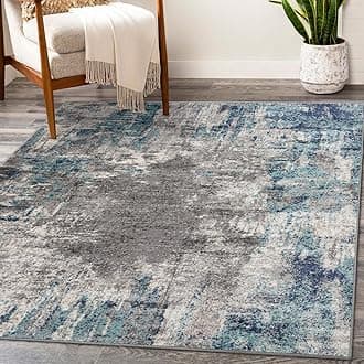 Luxe Weavers Euston Blue 8 x 10 Abstract Modern Area Rug