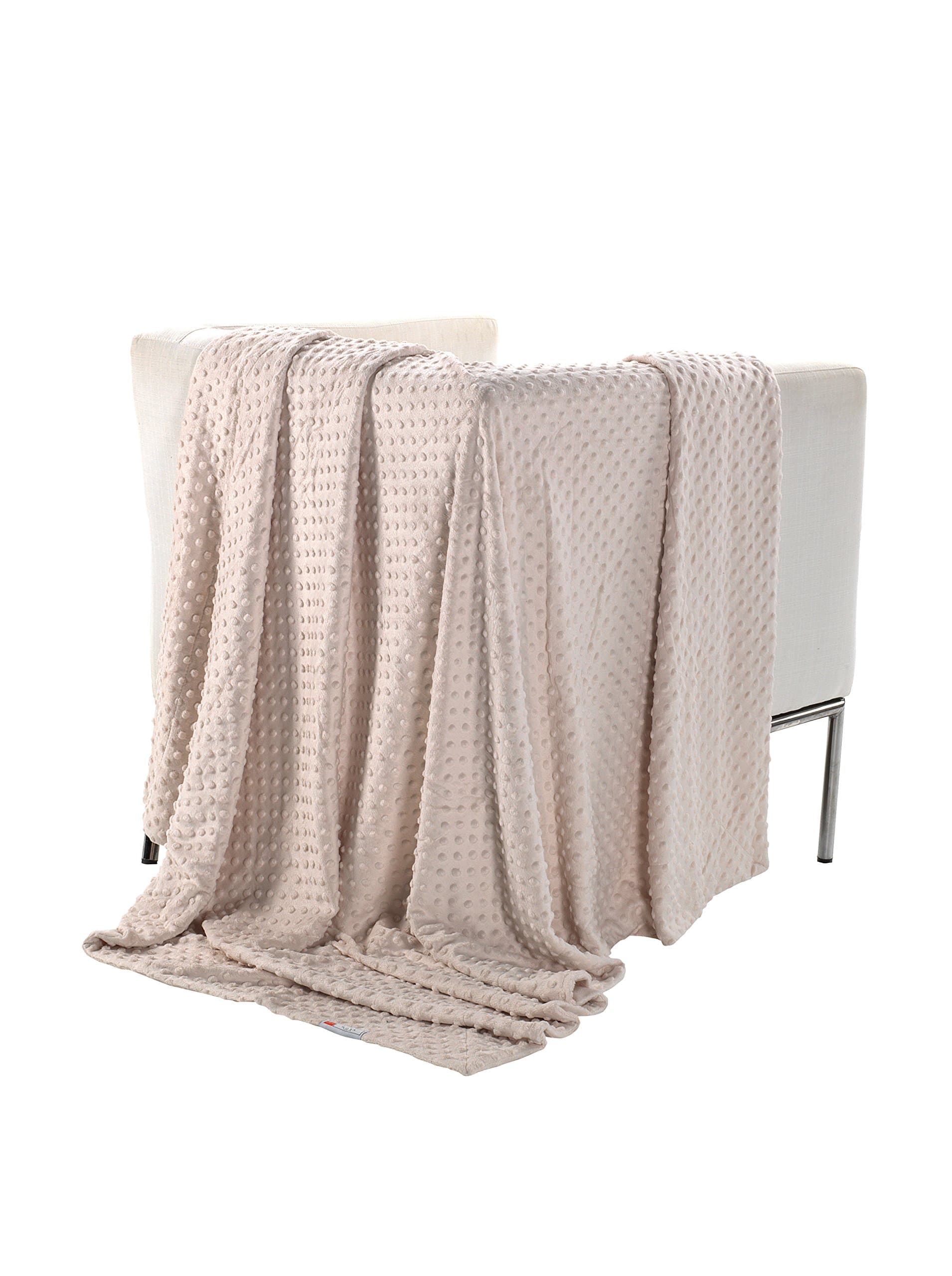 Blankets Mora Plaid Topitos Beige 130 x 170