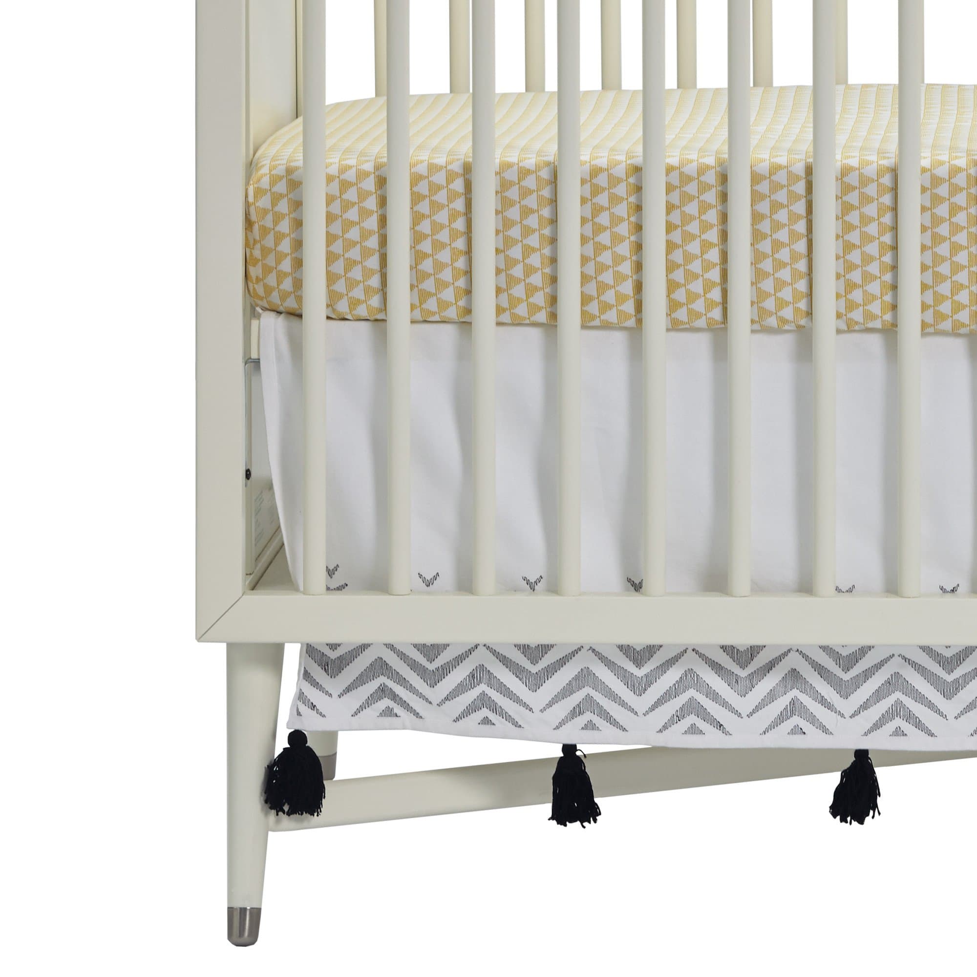 DwellStudio Zebra Embroidered Crib Skirt by Dwell Studio