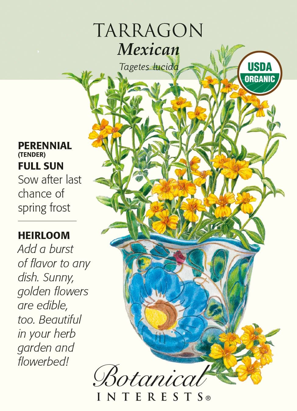 Botanical Interests, Seed Tarragon Mexican Organic