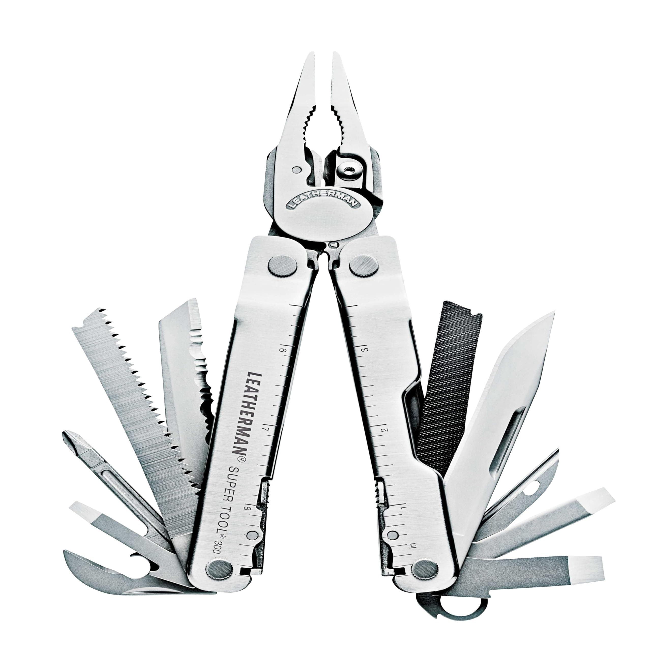 Leatherman Super Tool 300 DIY Multitool - Made in USA and with All Stainless Steel Knives and Locking Tools with a Nylon Sheath - Black