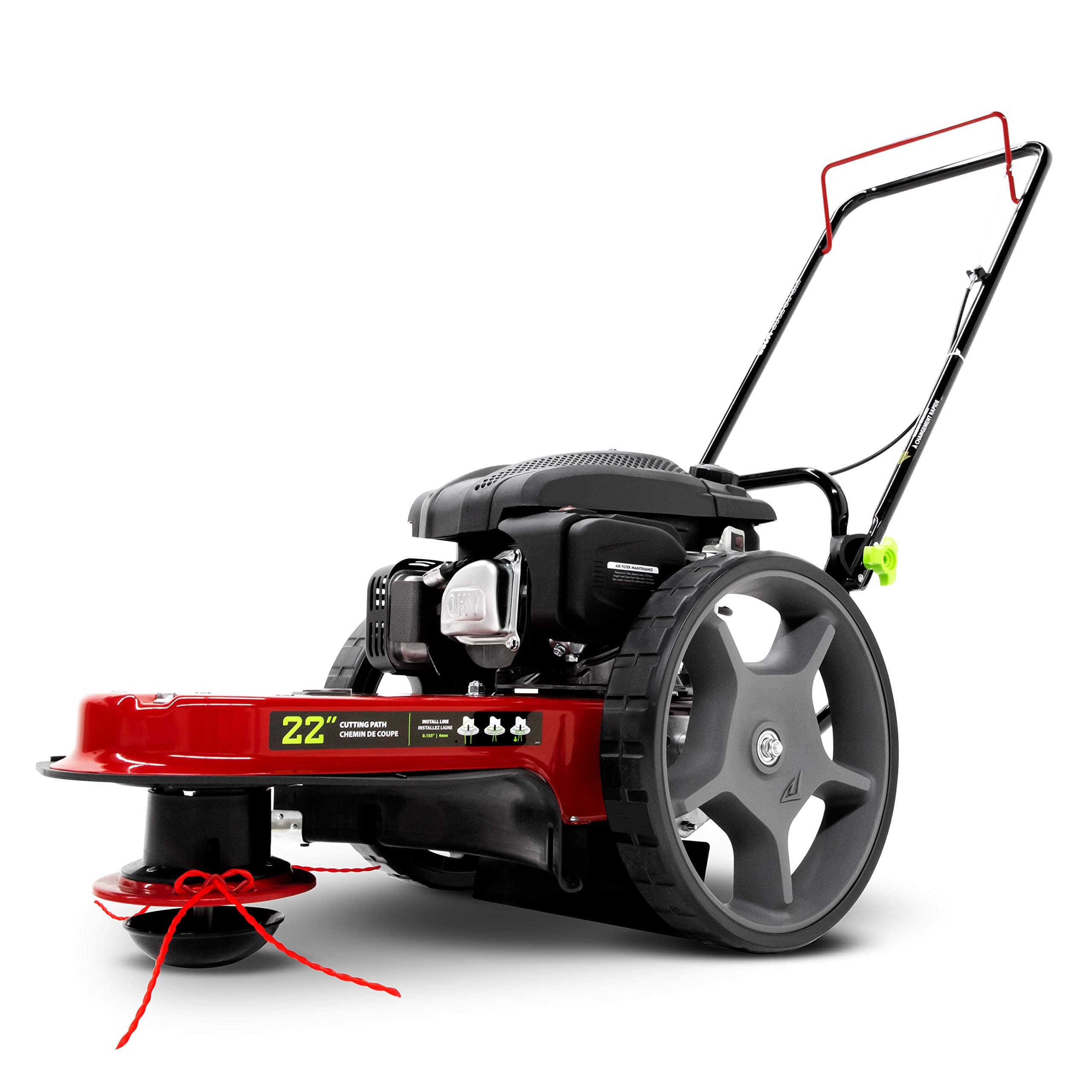 Earthquake 28463 M205 Trimmer with 150cc 4-Cycle Viper Engine Walk Behind String Mower, Red/Black