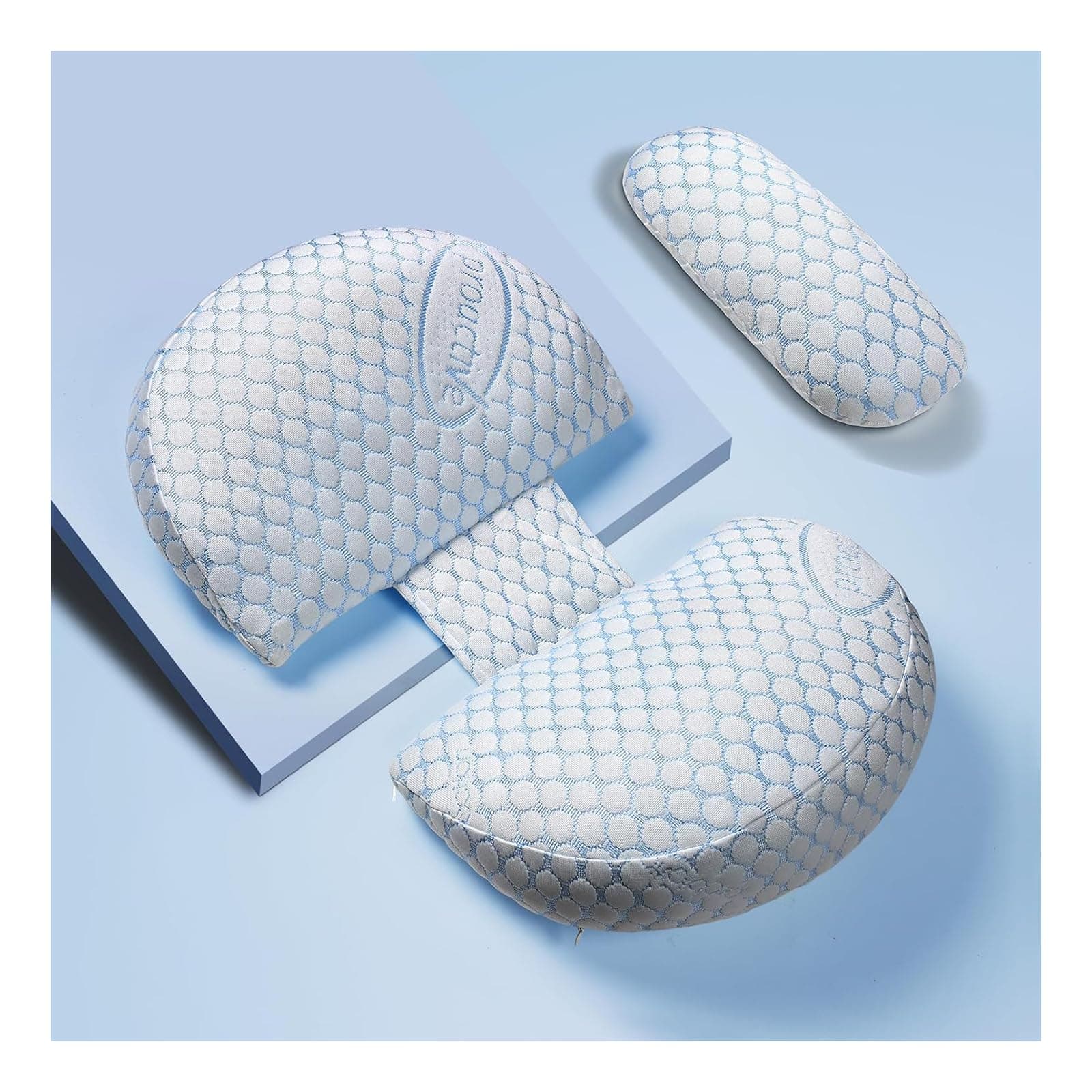 Pregnancy Pillow for Sleeping,Soft Pillows for Pregnancy Side Sleeper,Maternity Pillow,Small Body Pillow Support for Back,Belly,HIPS,Legs with Detachable and Adjustable Pillow Cover