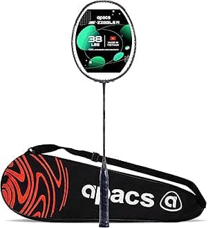 Apacs Z-Ziggler (Unstrung, 38 LBS Max Tension) 6.4mm Slim Shaft | Made in Vietnam | 100% Japanese Graphite Badminton Racket with Free Full Cover | G2-4 1/8 inches