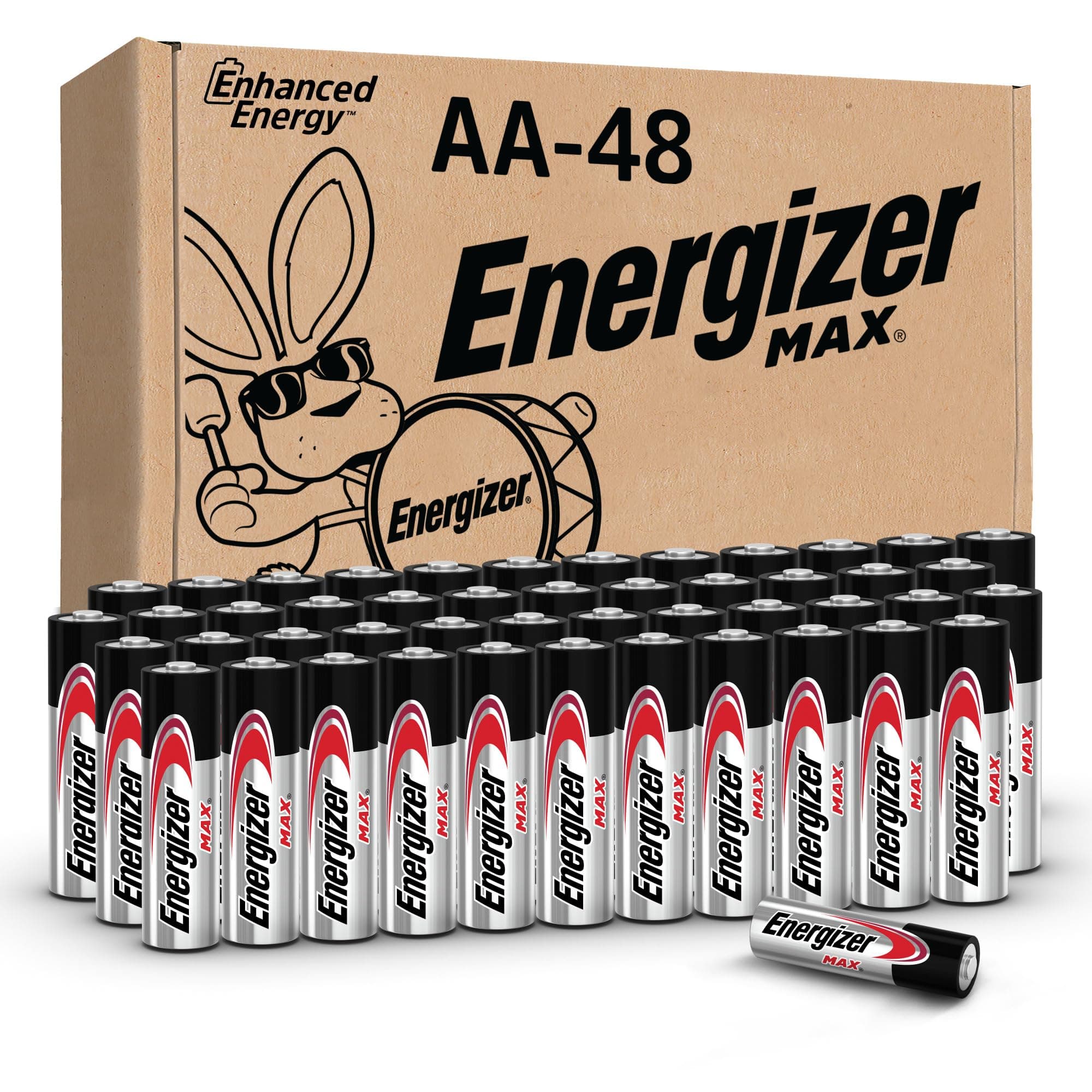 Energizer AA Batteries, Max Double A Battery Alkaline, 48 Count