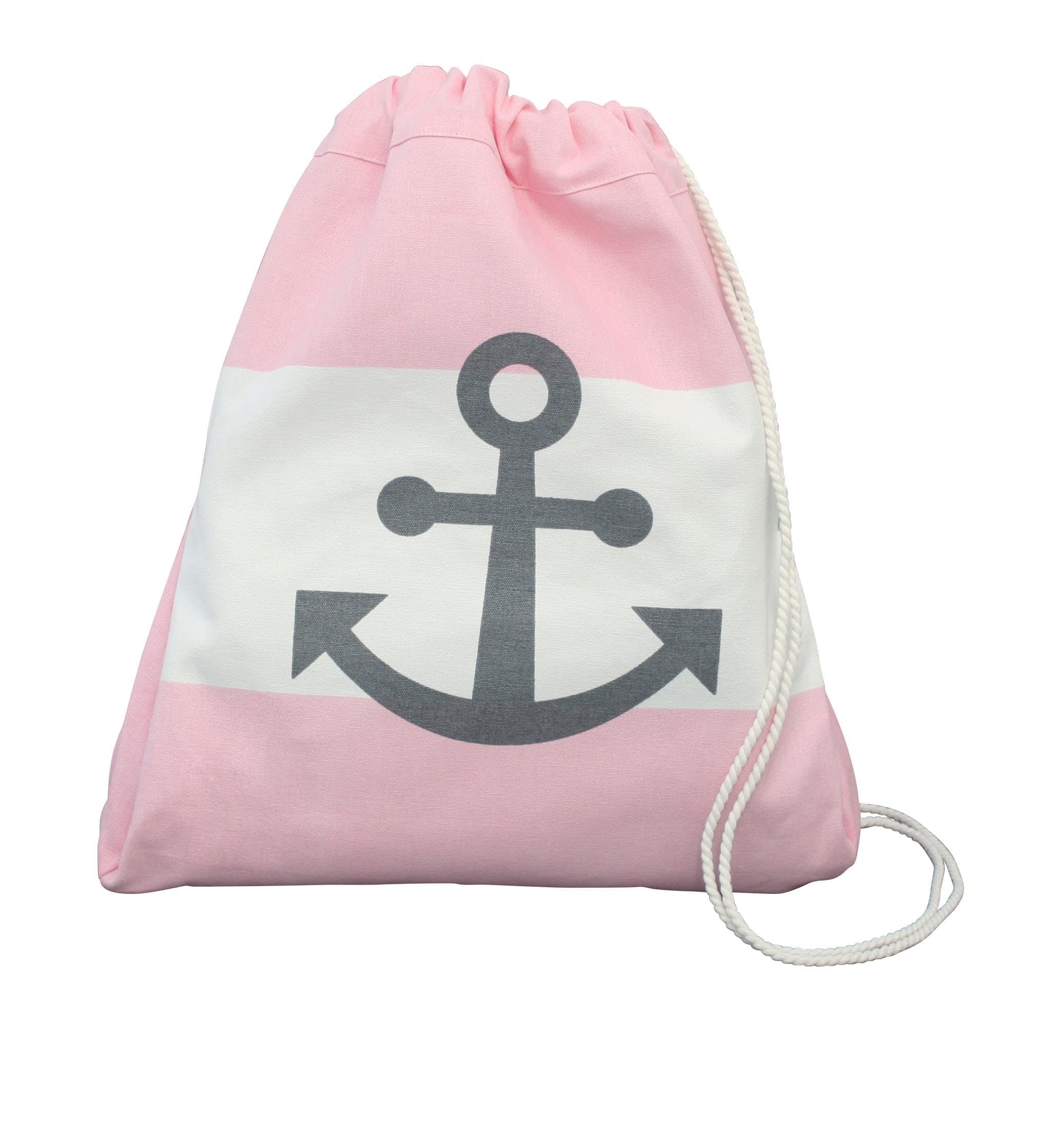 Krasilnikoff Drawstring Bag Anchor Pink 34x45 cm
