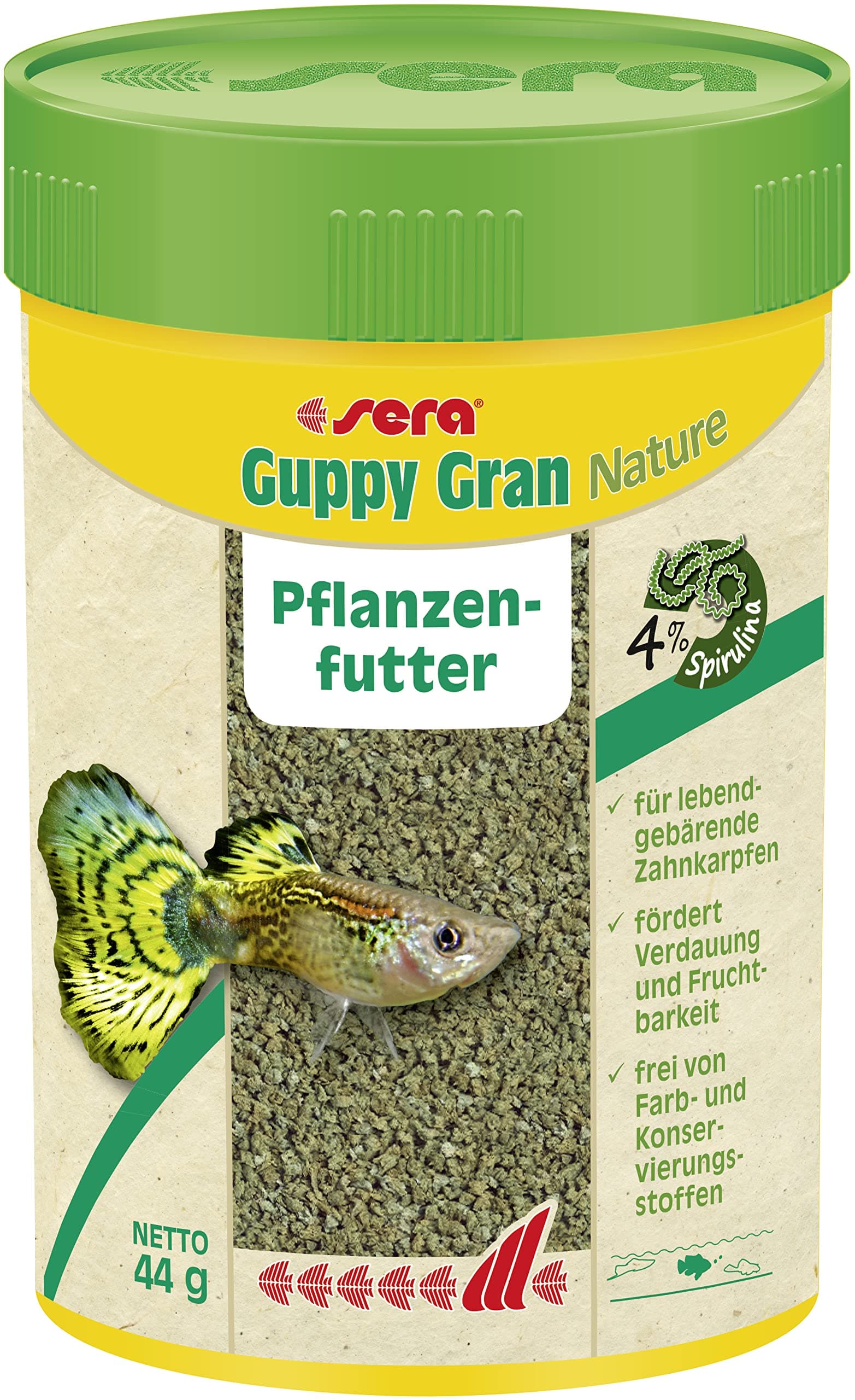 Sera Guppy Gran Nature 100ml-44G, Multicolor
