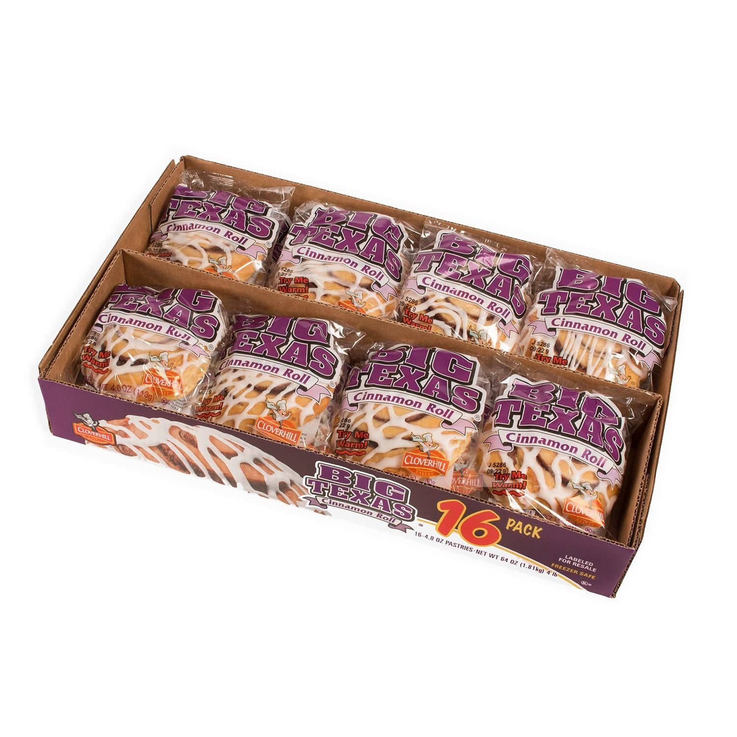 Cloverhill Cinnamon Rolls 24 Count – Giant 4 oz Individually Wrapped Pastries – Bakery Fresh Cinnamon Buns for Breakfast Snacks – Soft Cinnamon Bread Baked Goods Bulk Snacks Pack