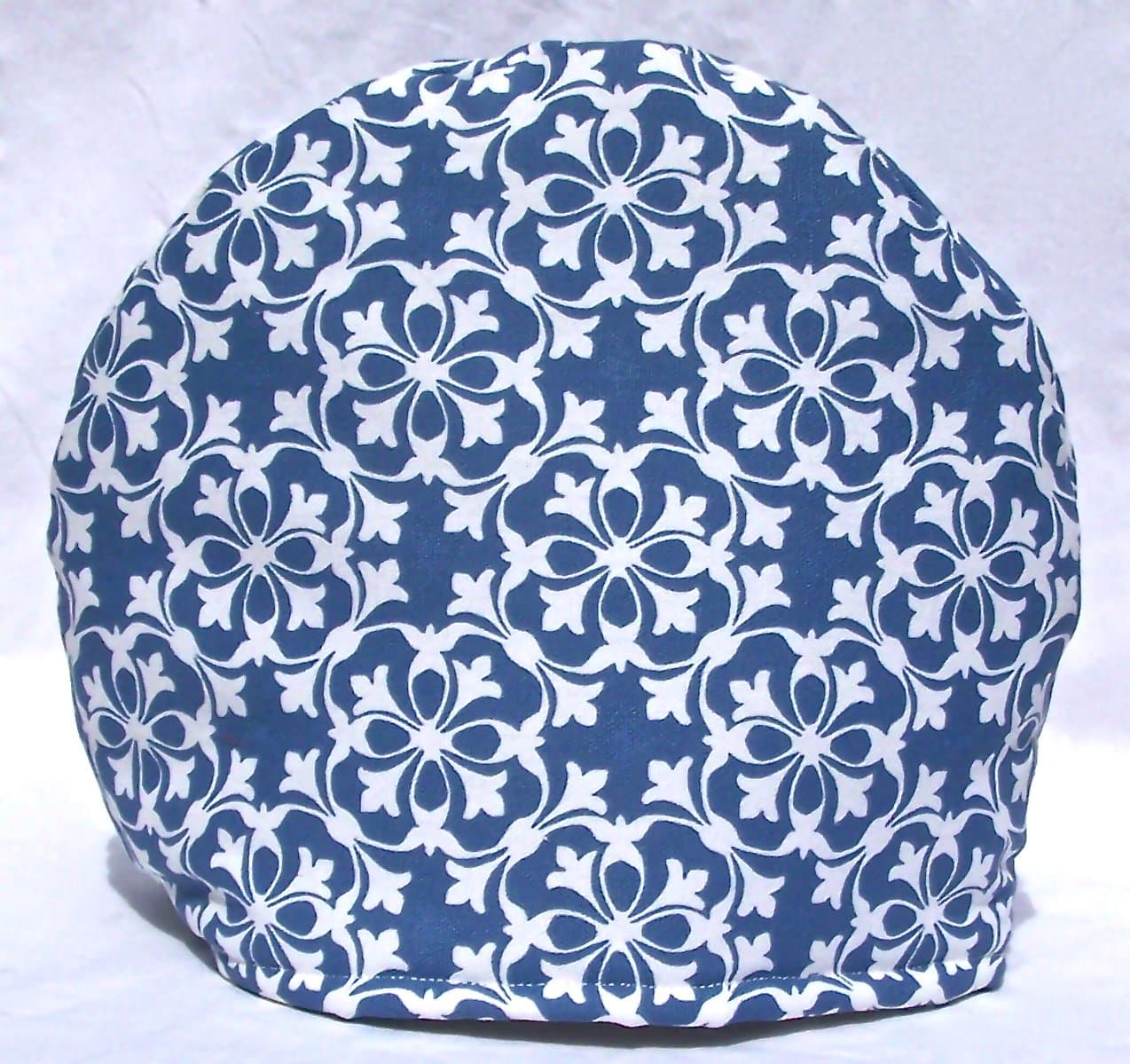 Handmade Blue and White Fabric Tea Cozy Lined and Padded Cosy