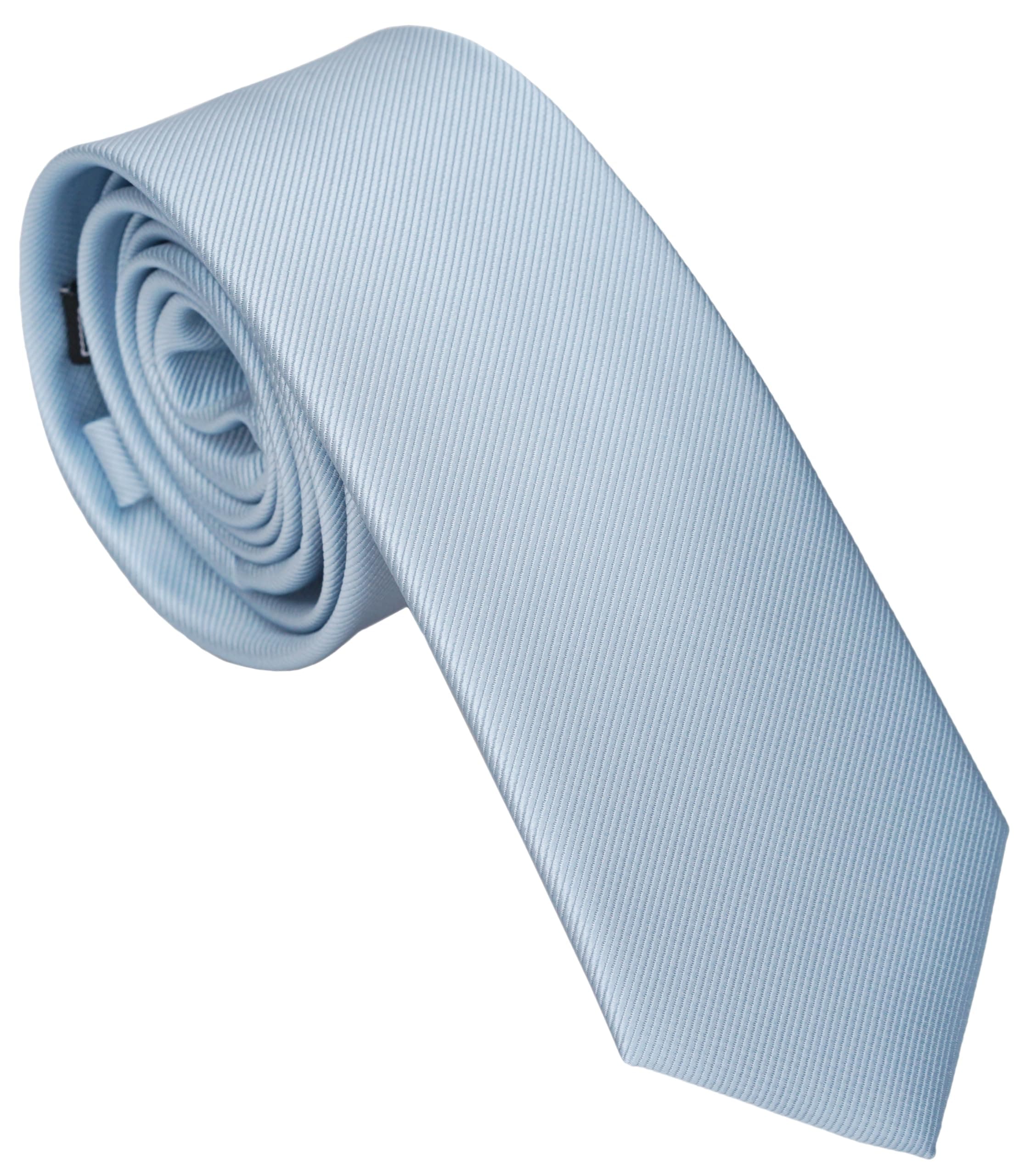 Mens Solid Color Skinny Ties 2.5 Inch Slim Ties 1 or 5 Pack Solid Color