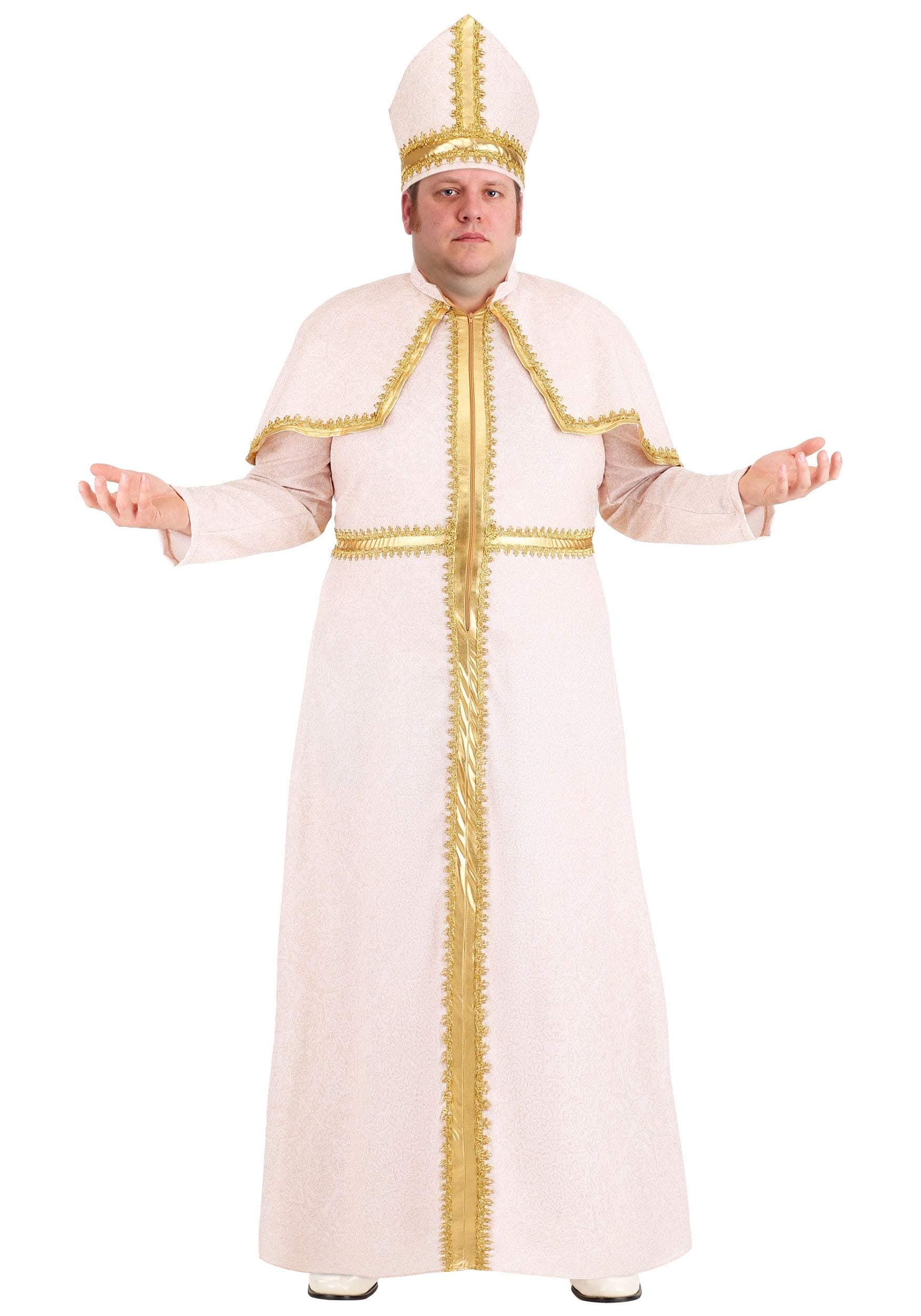 Fun CostumesPlus Size Men's Pious Pope Costume