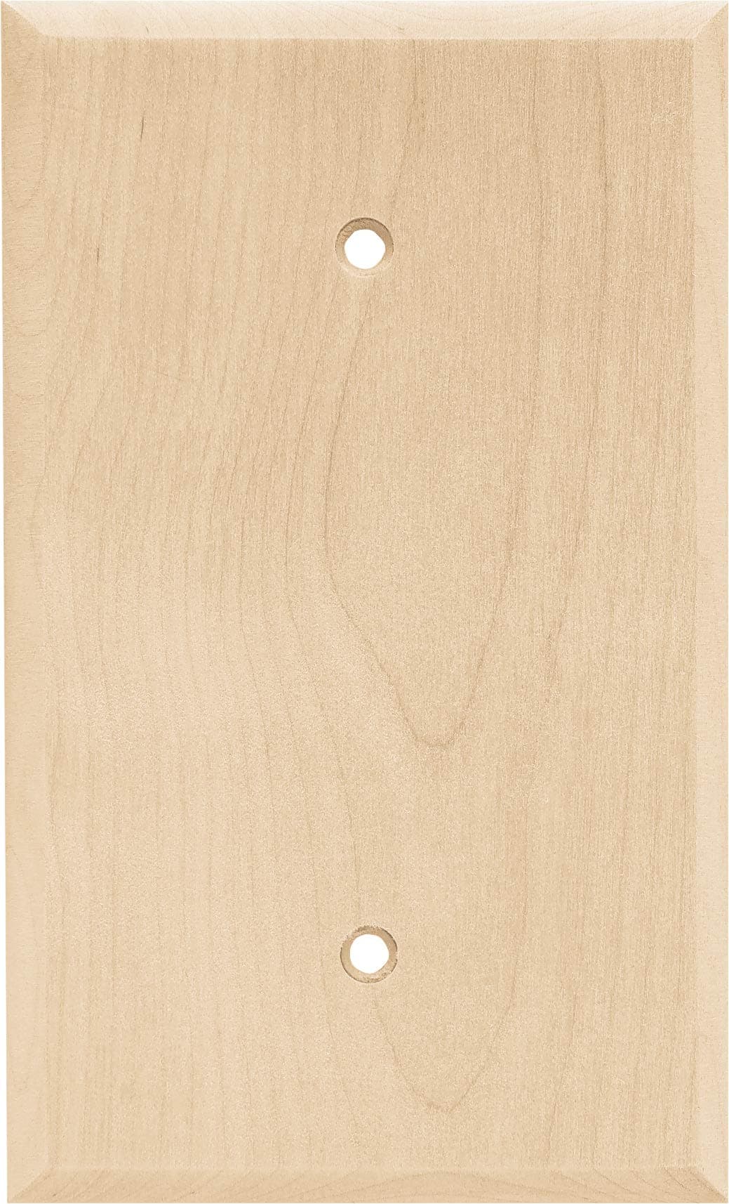 Franklin Brass Wood Square (1-Pack) Blank Wall Plate Covers Unfinished 1-Gang Single Electrical Outlet Guard W10402-UN-C