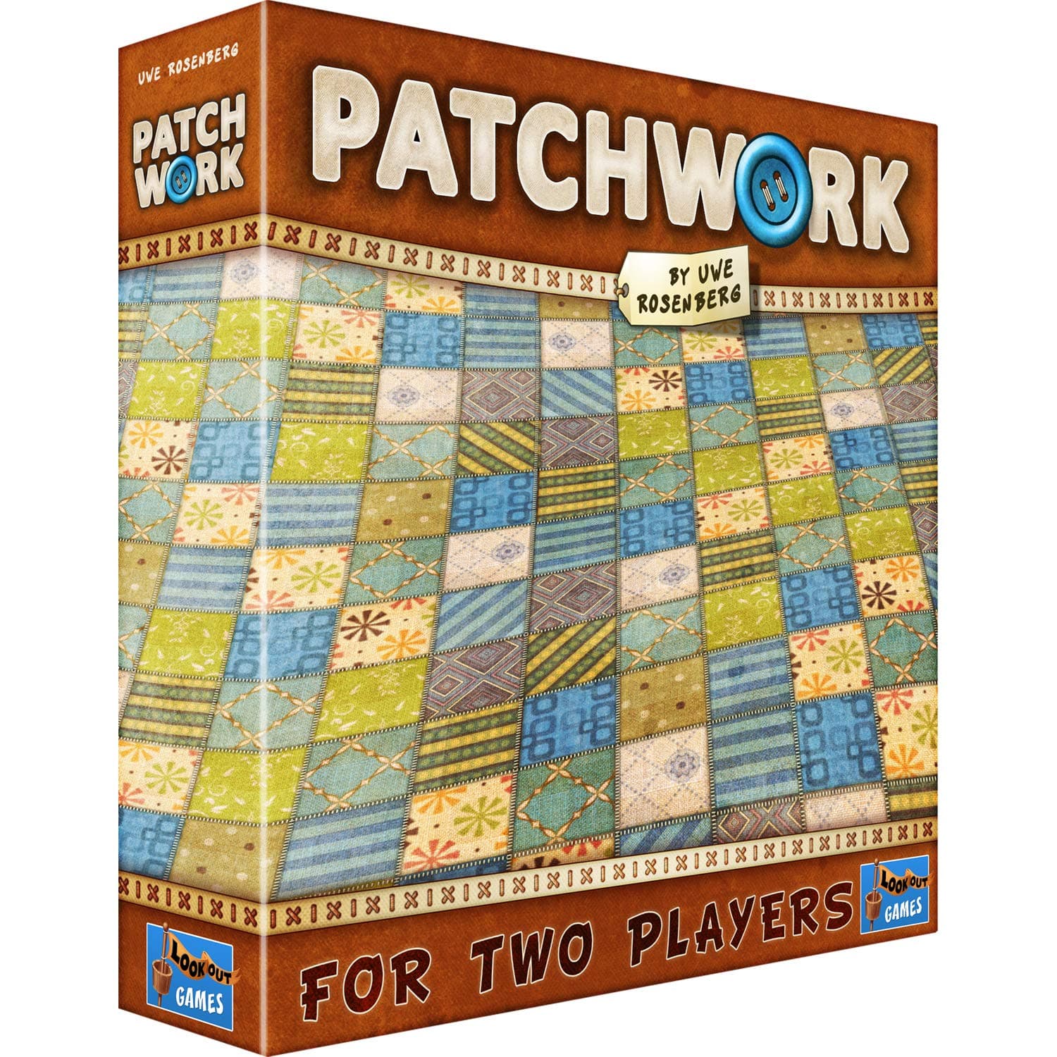 Lookout Games | Patchwork | Board Game | Ages 8+ | 2 Players | 15-30 Minute Playing Time, Multicoloured, 7.87 x 1.77 x 7.87 inches