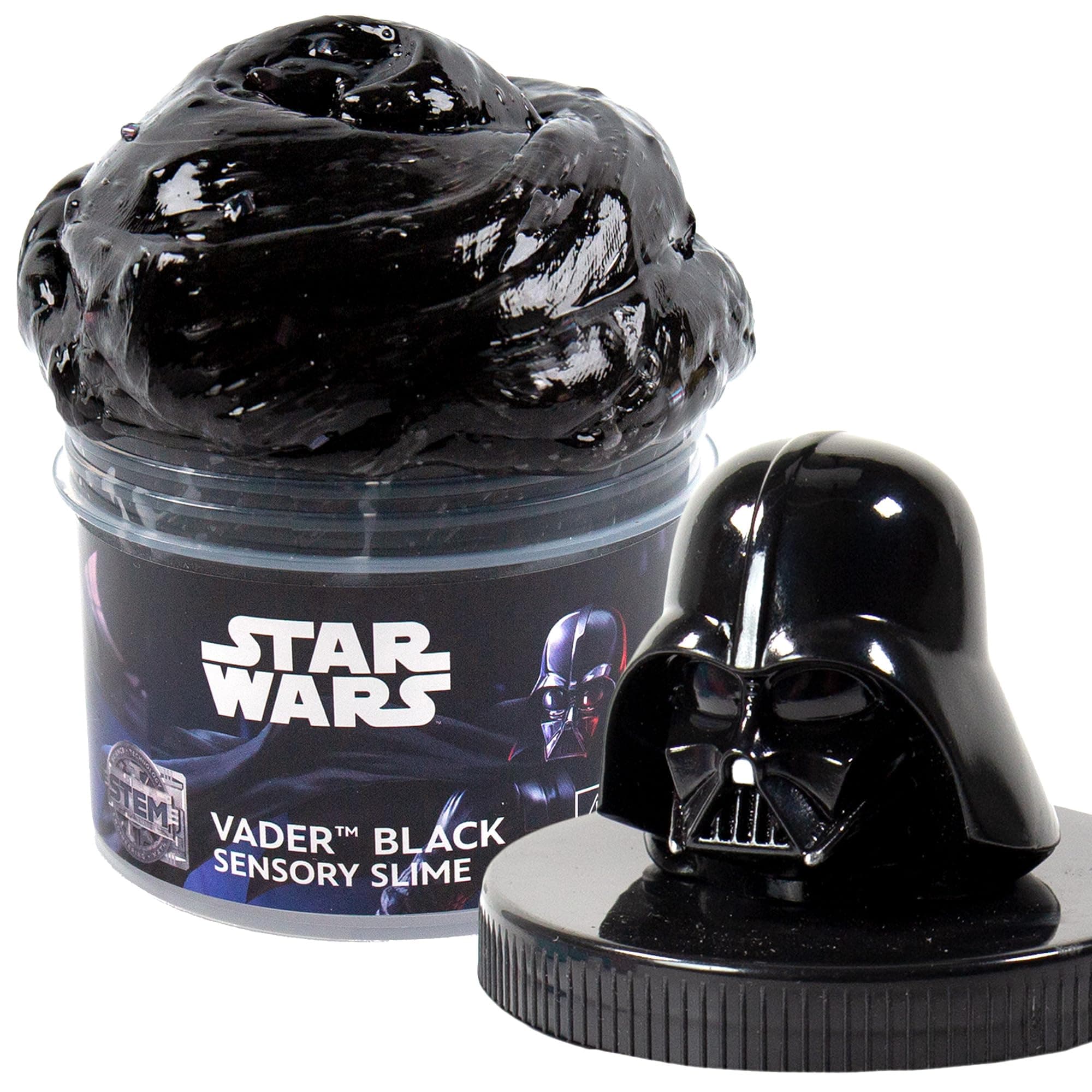 Vader Black Slime, 8 oz Galaxy Slime, Pre-Made Darth Vader Slime, Party Favors for Kids, Perfect for Goodie Bags, Desk Toys, Star Wars Merch, Star Wars Toys, Gifts for 6 Year Old Boys