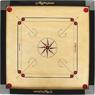 Carrom Board 34 inch Full Size with 2" Border (Premium). Perfect Carrom Board for Professional and competitions.