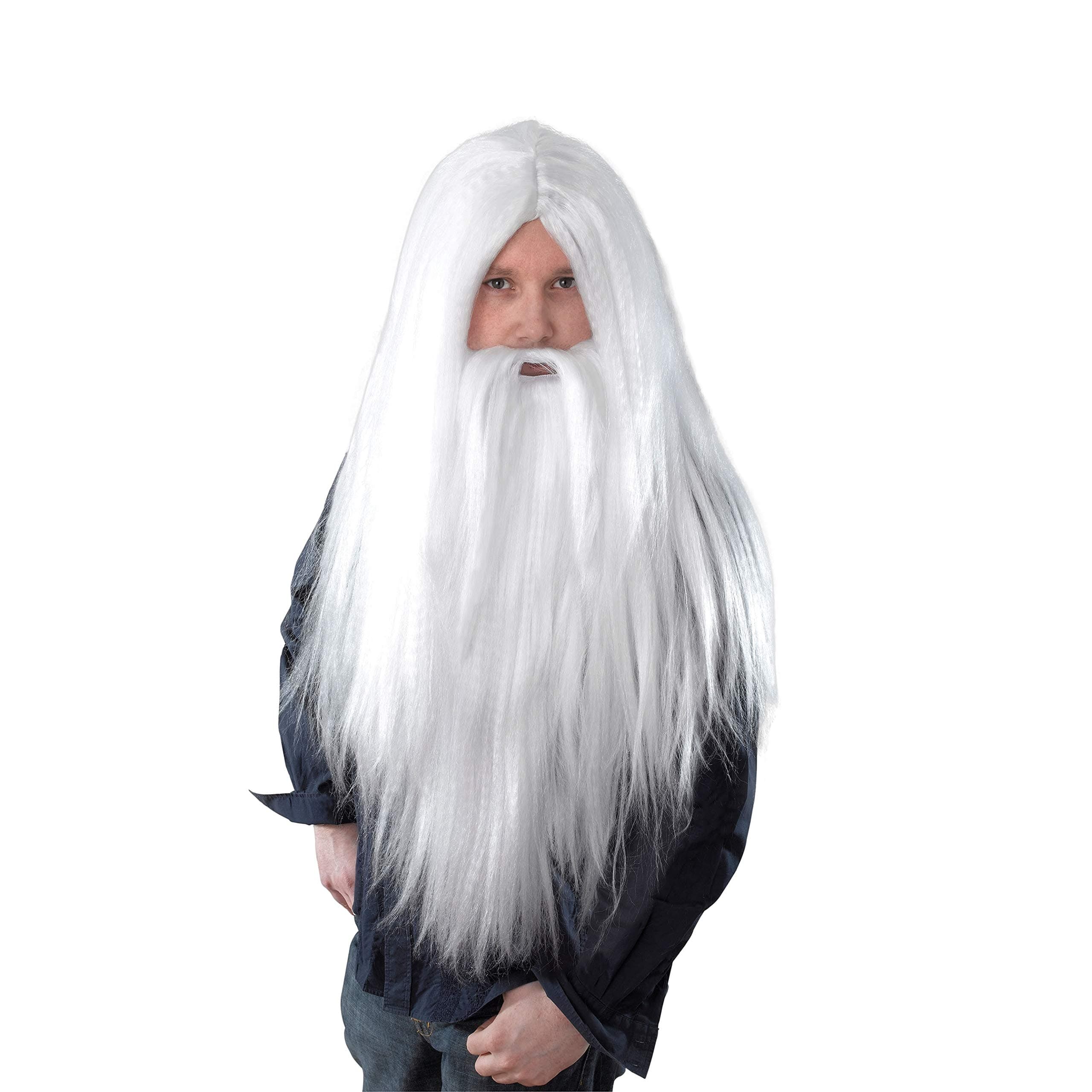 Bristol Novelty BW660 Wizard Wig and Long Beard, White, One Size