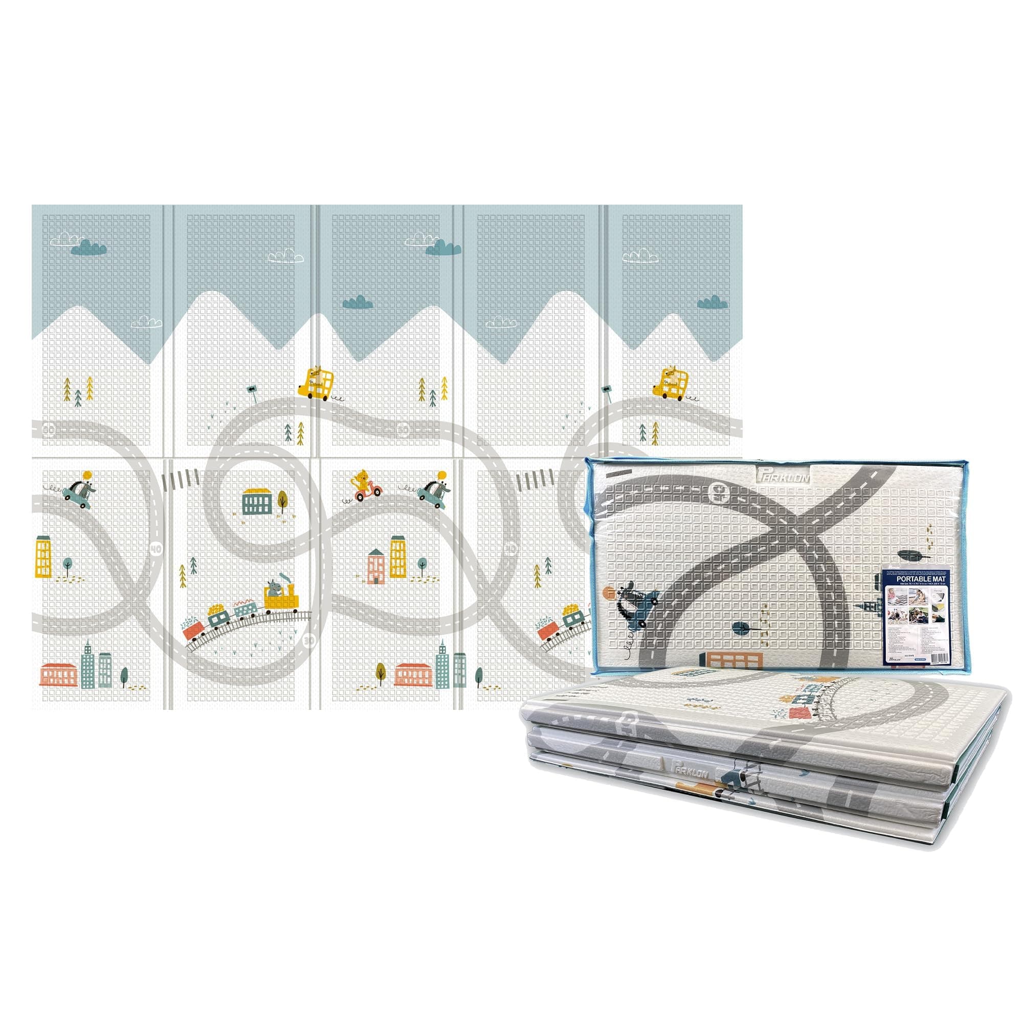 Large Foldable Baby Crawling Play Mat, 78.7 x 55.1 x 0.4 in., Water Resistant, Includes Carry Case