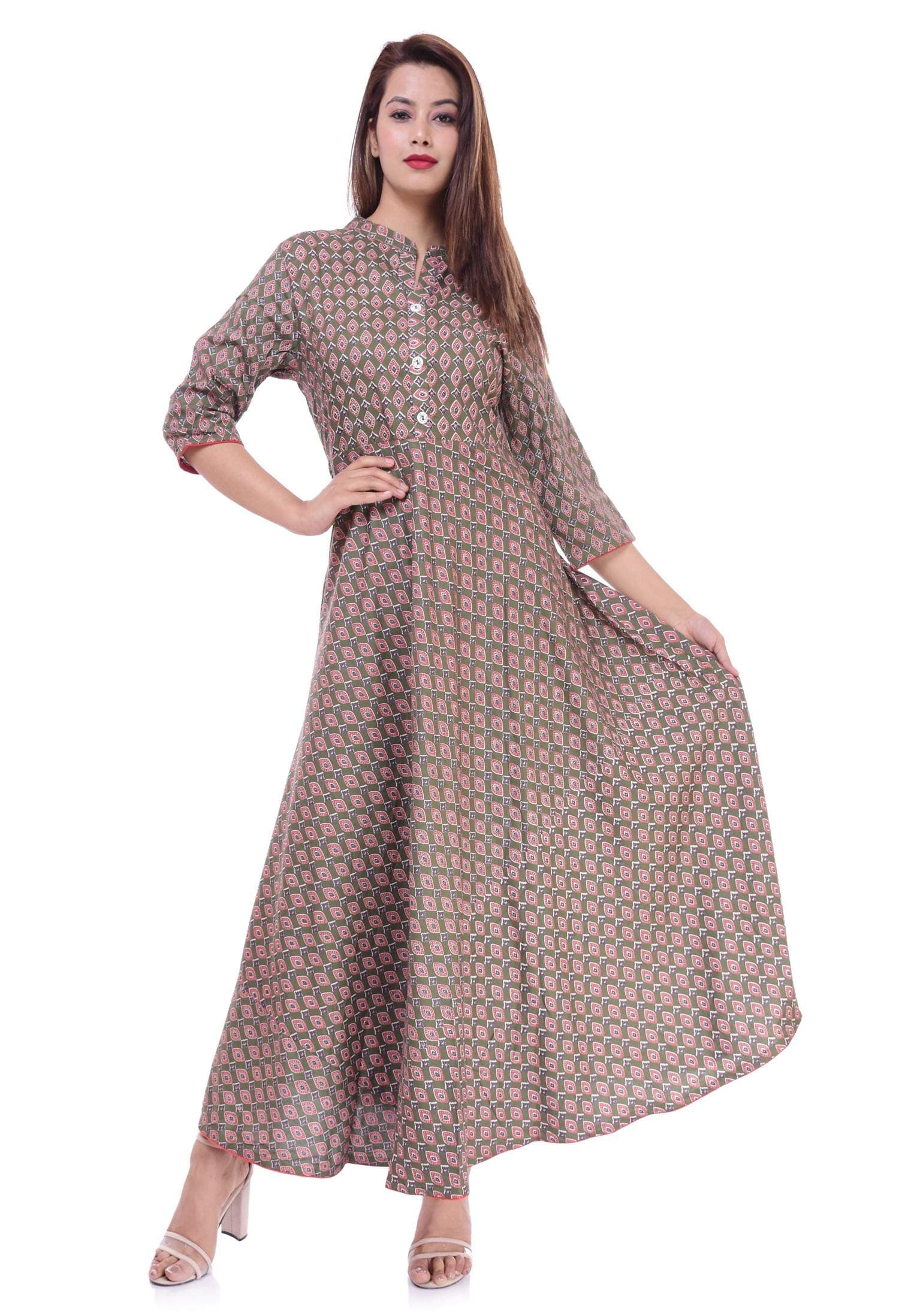 Indian Women's Printed Cotton Kurti Top