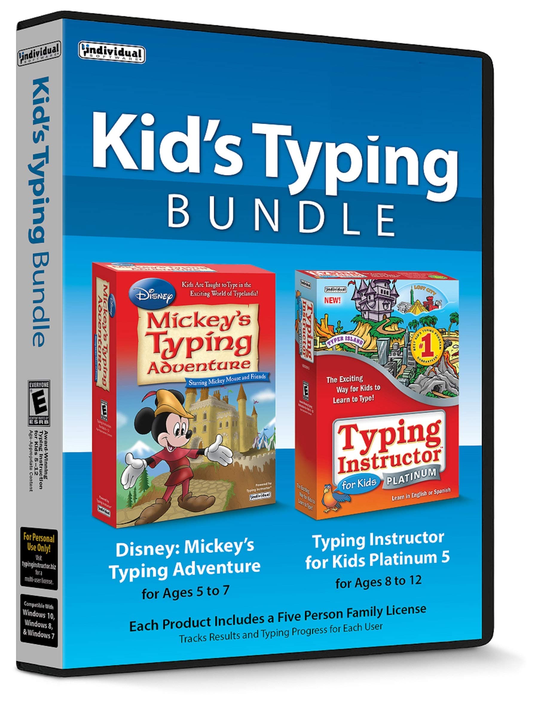 - Kid's Typing Bundle - Includes Two Software Typing Programs to Teach Kids How to Type with Mickey Mouse & Friends or on Typer Island - CD/PC
