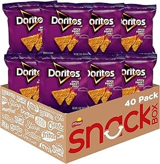 Doritos Flavored Tortilla Chips, Spicy Sweet Chili, 1 Ounce (Pack of 40)