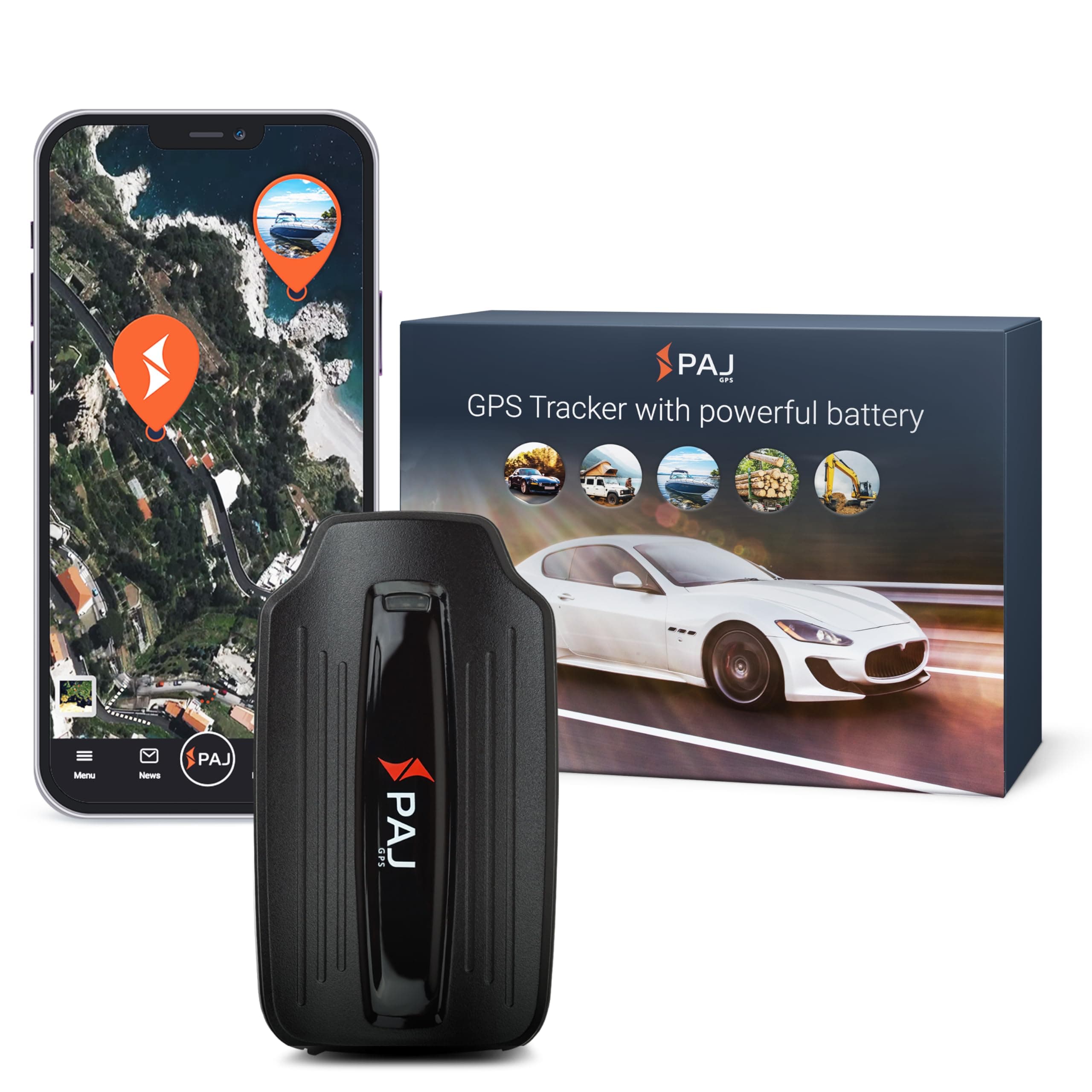 Power Finder – Real-Time GPS Tracker with 90-Day Battery Life - Magnetic Mount for Cars, Trucks, Boats & Equipment, Location, Route & Speed Monitoring via 4G Network – Subscription Required
