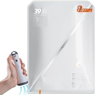 Vacuum Seal Bags, 8-Pack Vacuum Storage Bags with Rechargeable Cordless Pump for Space-Saving Compression of Clothing, Blankets, Duvets, Comforters, Pillows (8 Pack 39")