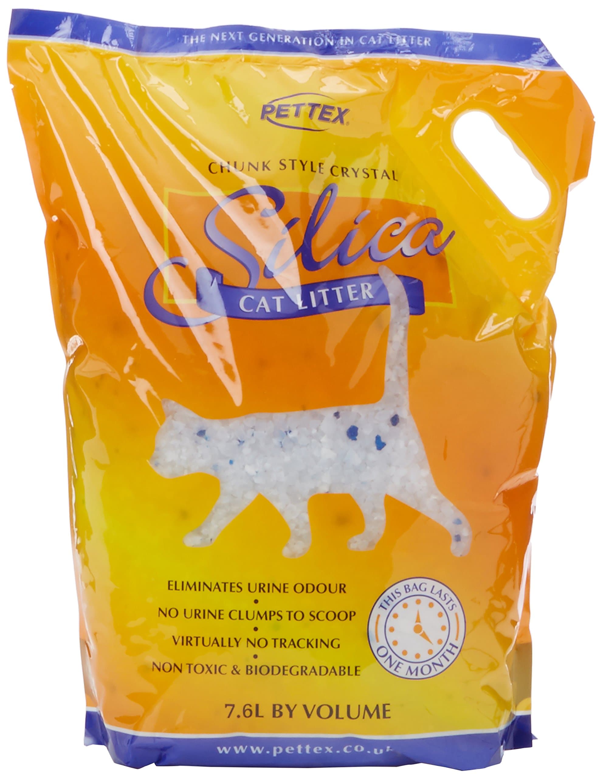 Silica Cat Litter Granules, 7.6L, clear