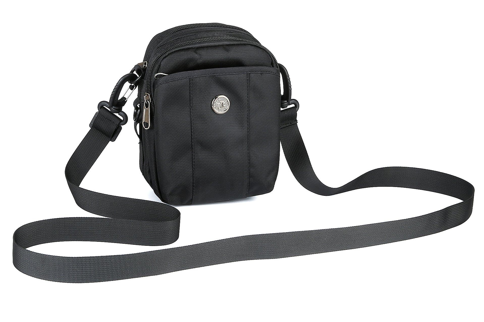 Big Mango Multipurpose Cute Mini Two Separated Pouches Fashion Cell Phone PU Leather Bag Crossbody Purse for Apple Iphone 6,4 4s,5 5s,5c, Samsung Galaxy Series,Note 2 Note 3,HTC Money Key Cards with Long Shoulder Strap & Safe Lock Buttom Closure -Claret-red