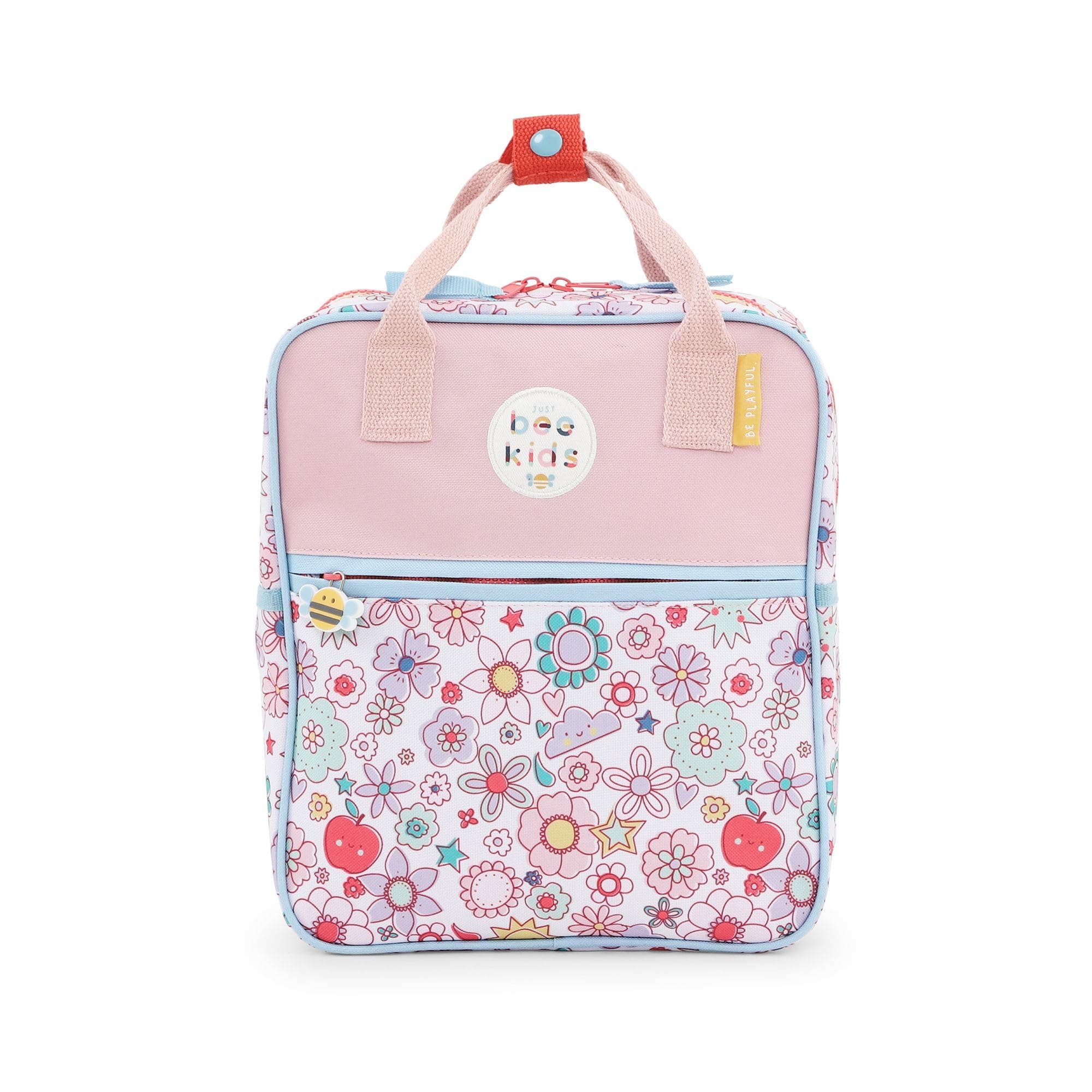 Just bee kidsBackpack | Lightweight, Spacious, Padded | Bottle Storage | Sturdy Wipe-Clean Polyester | Adjustable Straps | Retro Print | Children & Toddler Bag for Nursery, School, Travel