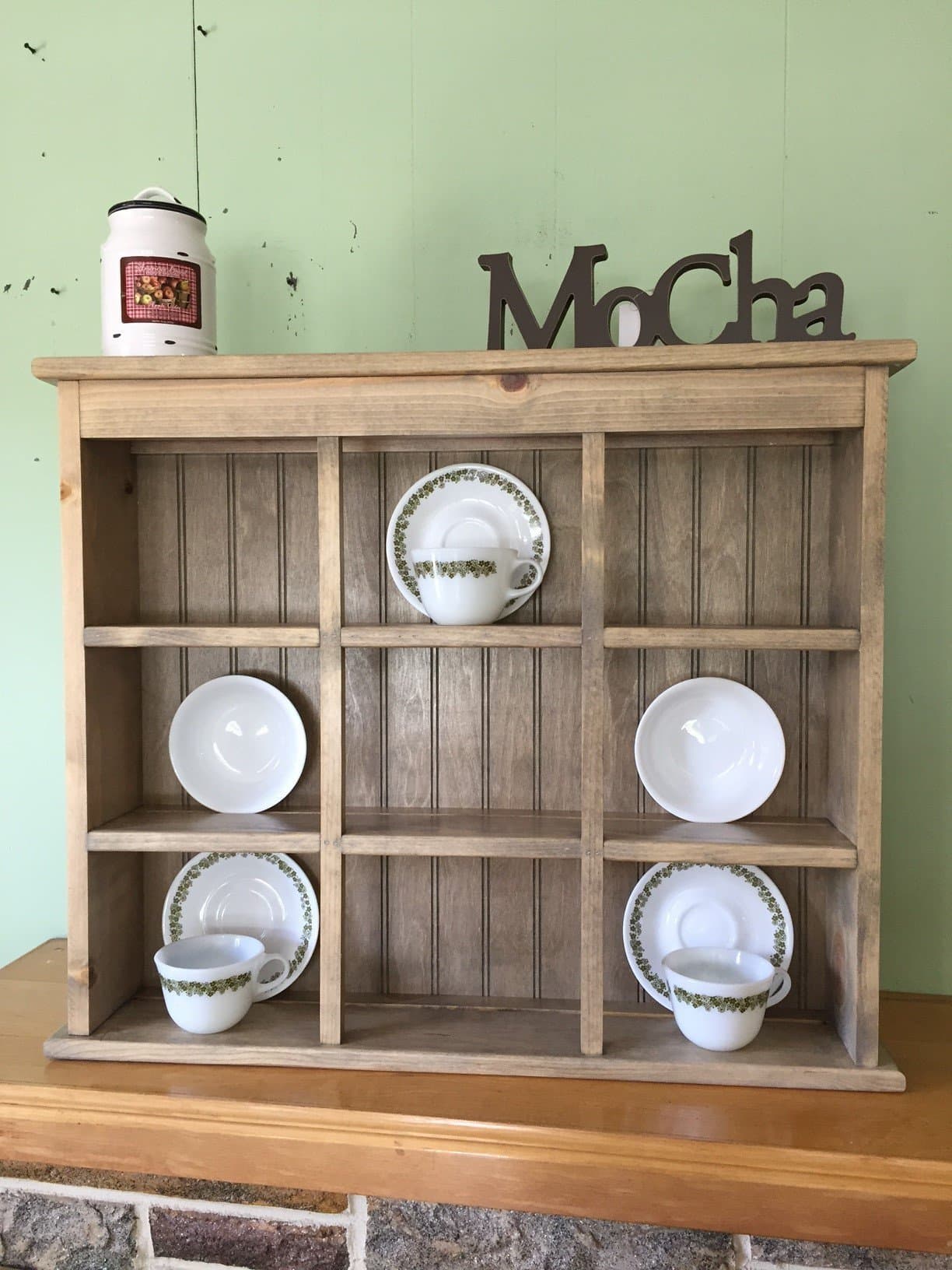 Tea Cup and Saucer Plate Rack and Kitchen Display Shelf 9 Section Holder